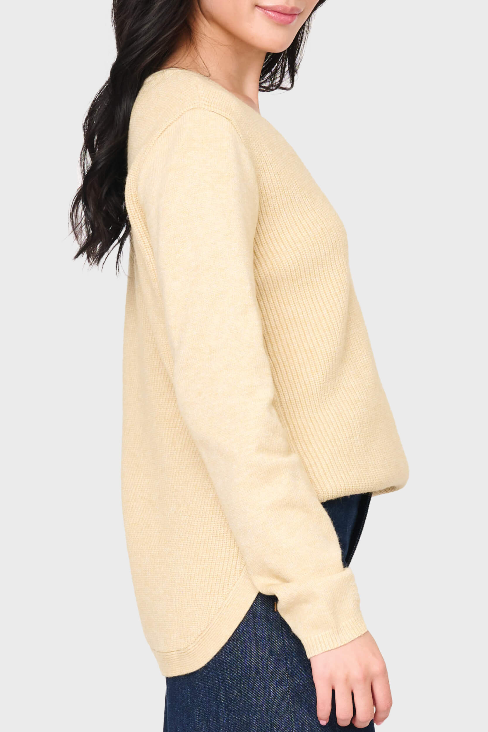 V-neck Ribbed Relaxed Sweater