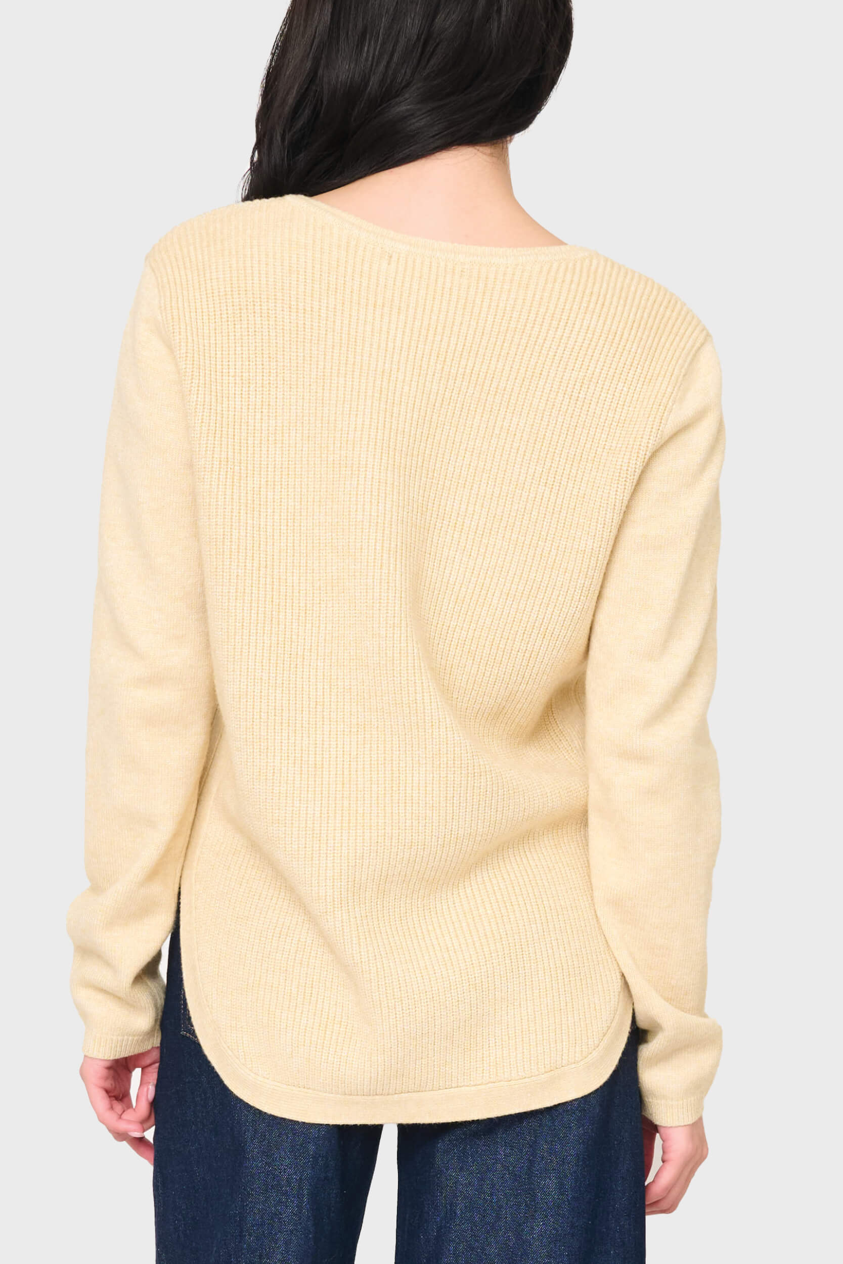 V-neck Ribbed Relaxed Sweater