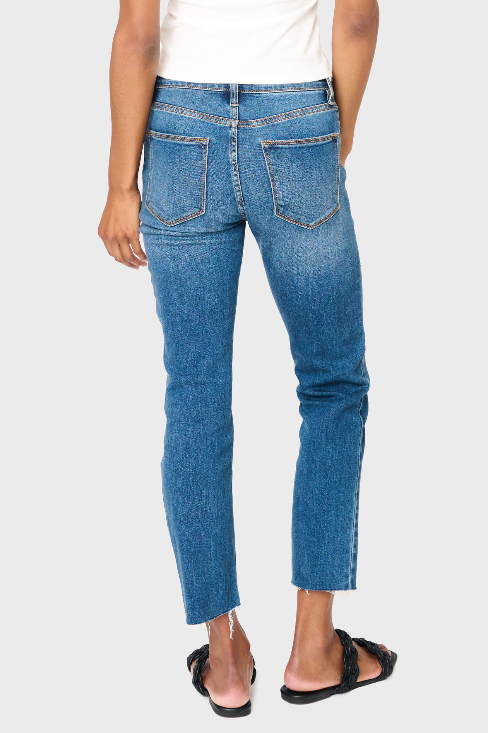 Essential Skinny Leg Denim With Raw Hem