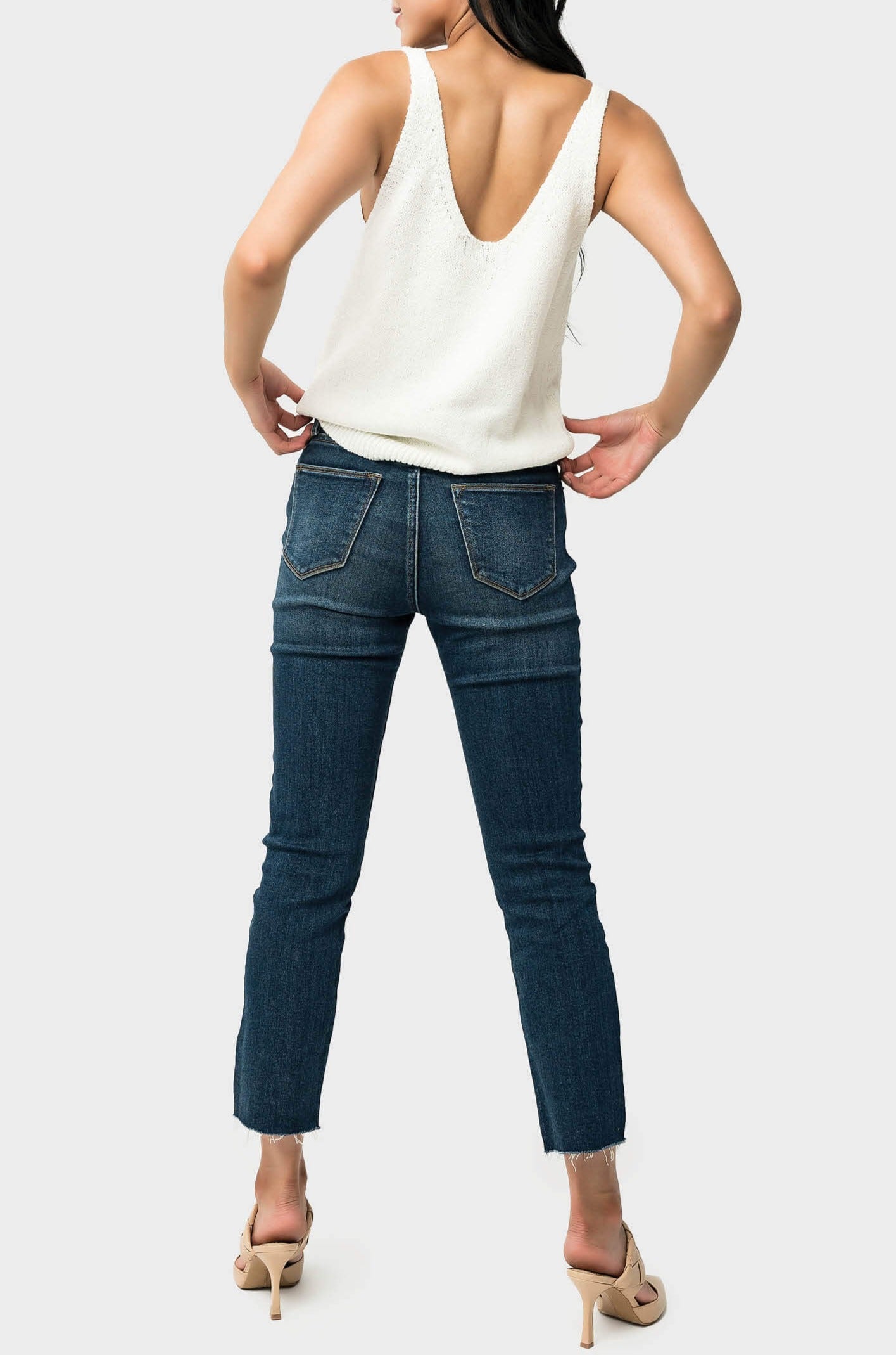 Essential Skinny Leg Denim With Raw Hem