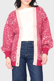 Friday Colorblock Sequin Cardigan