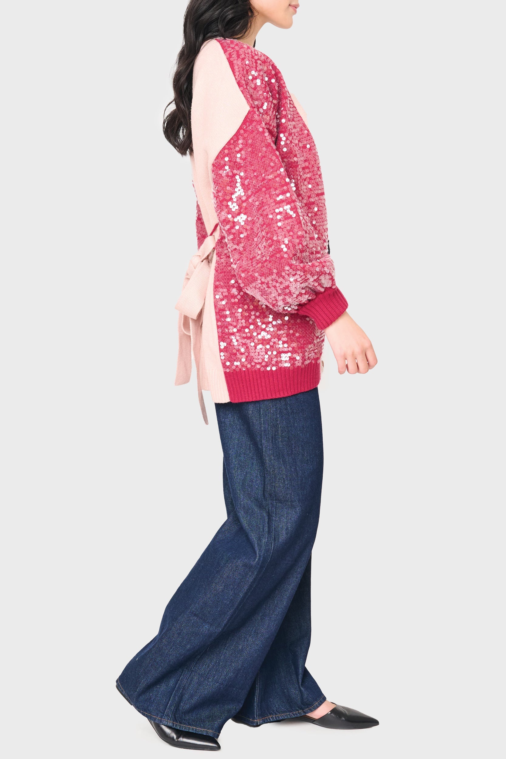 Friday Colorblock Sequin Cardigan