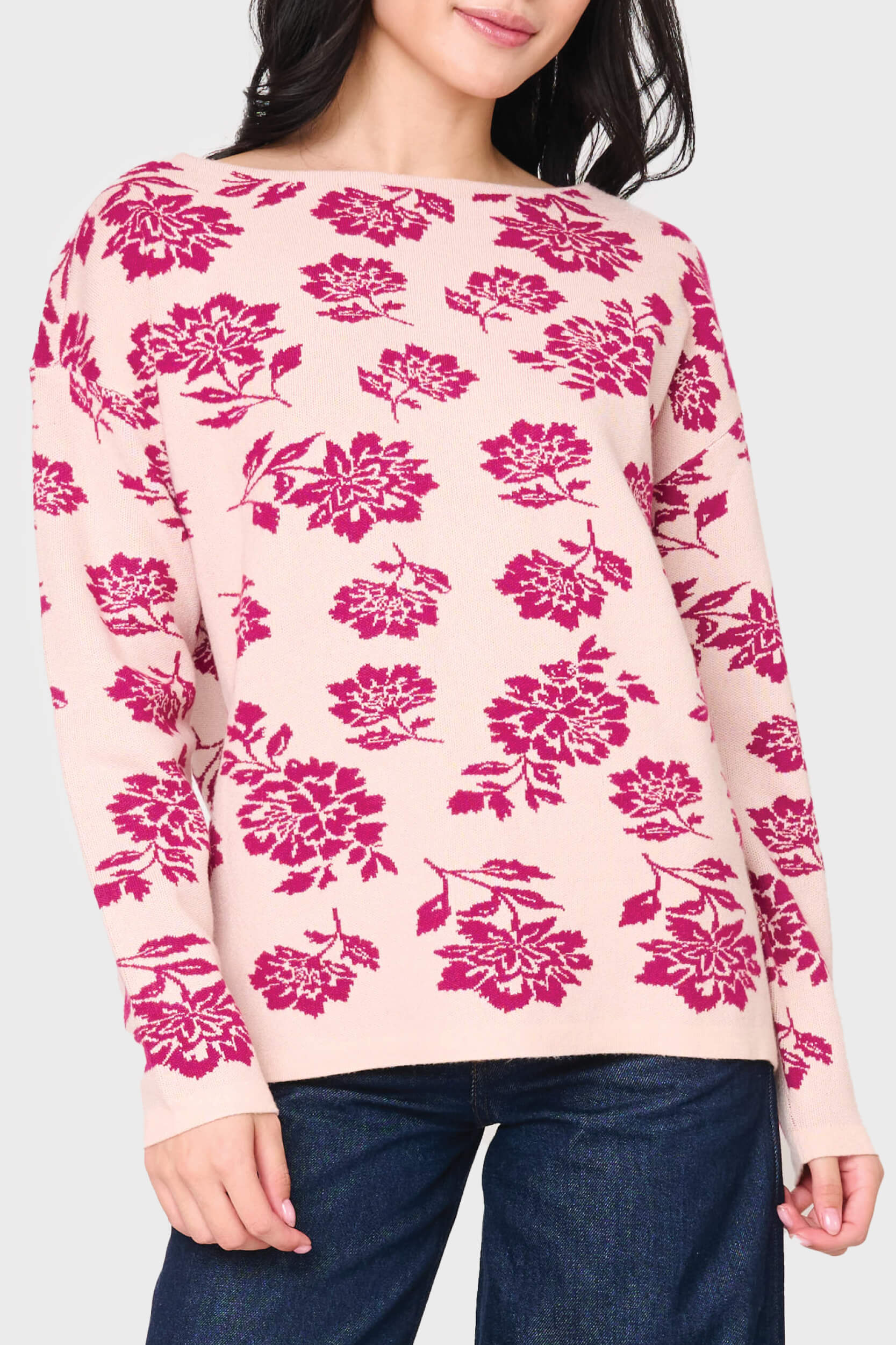 Intarsia Slouchy Luxe Sweater