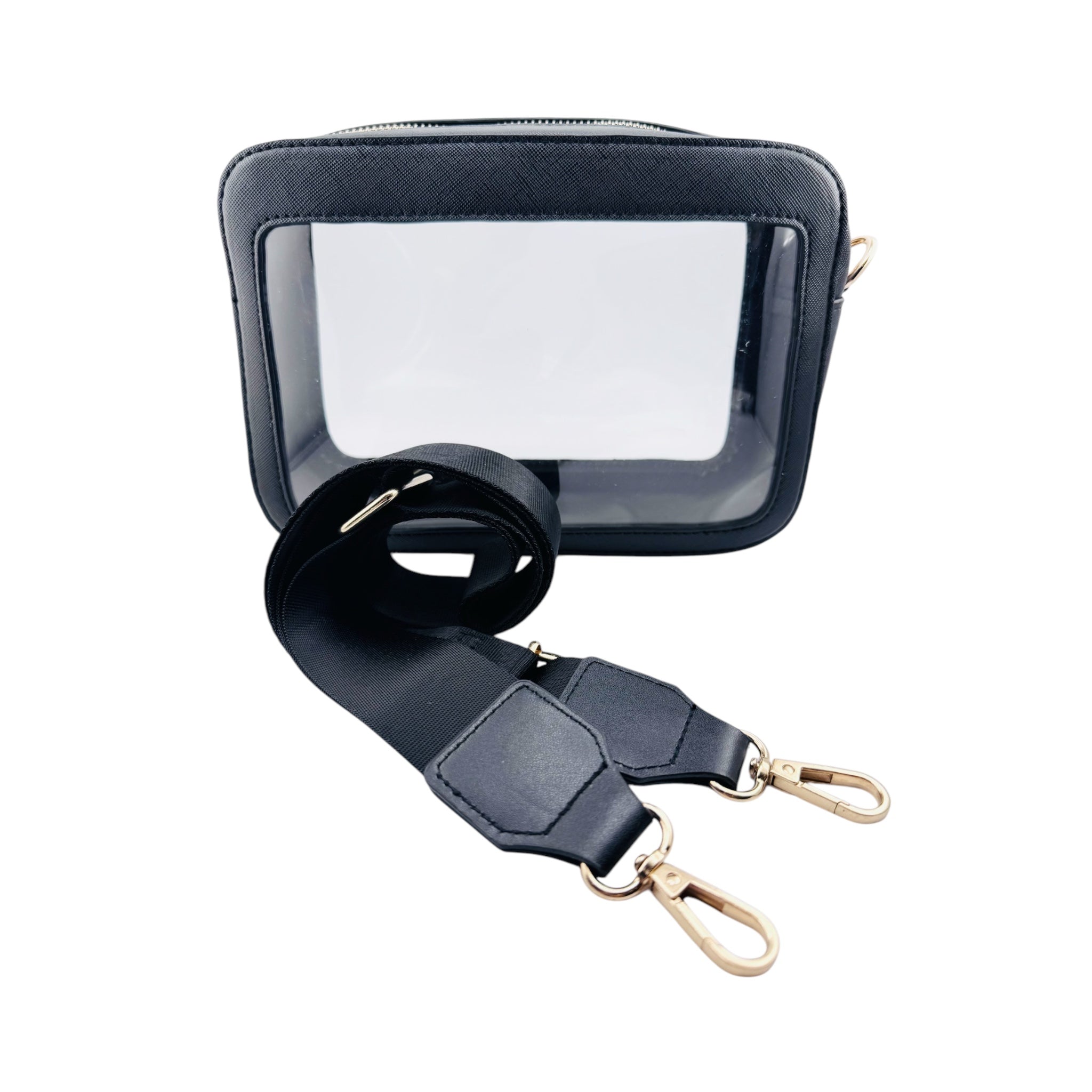 Michelle Clear Crossbody Handbag - Black