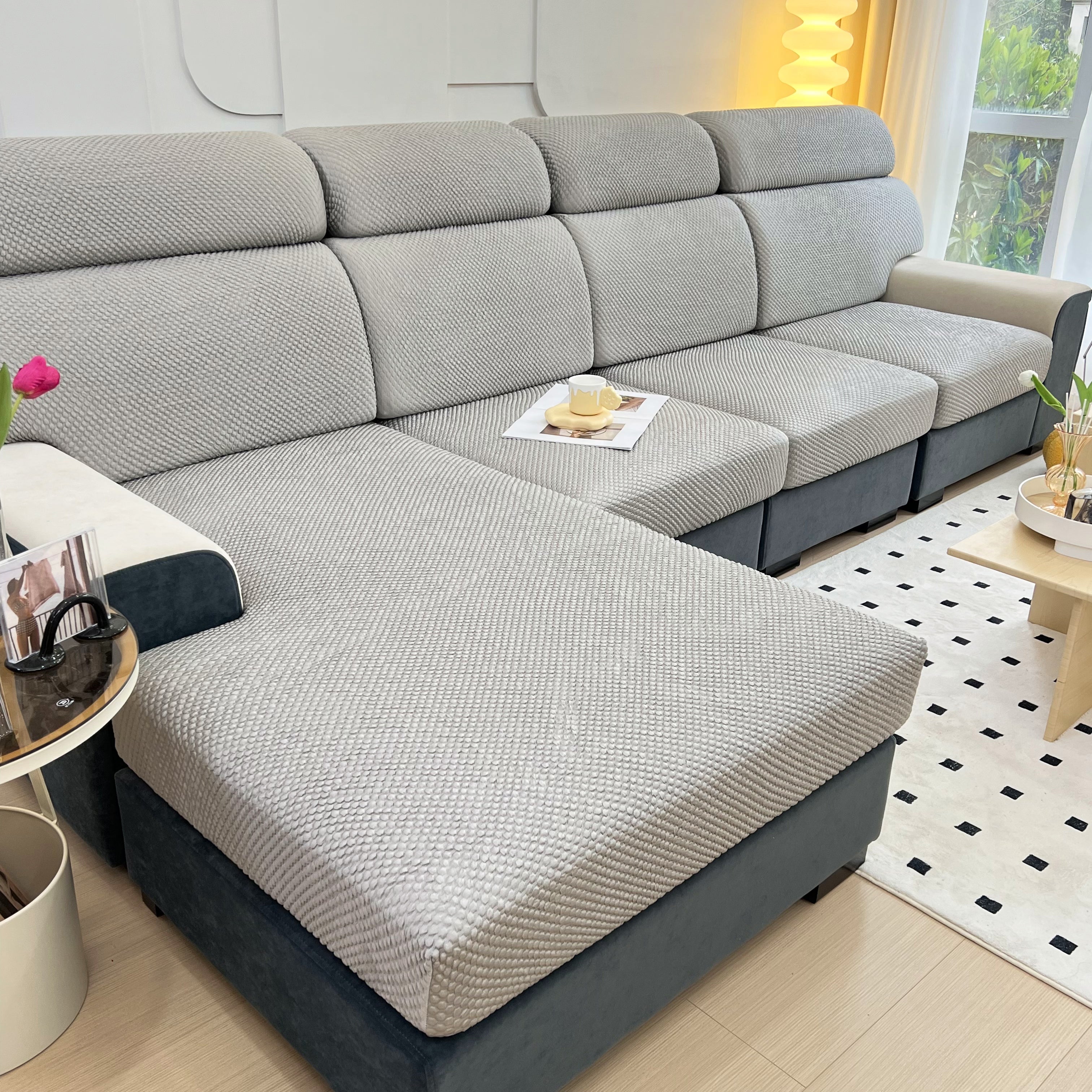 Cooling Stretch Sofa Seat Cushion Covers, Slip Covers For Cushions, Universal Couch Cushion Protector