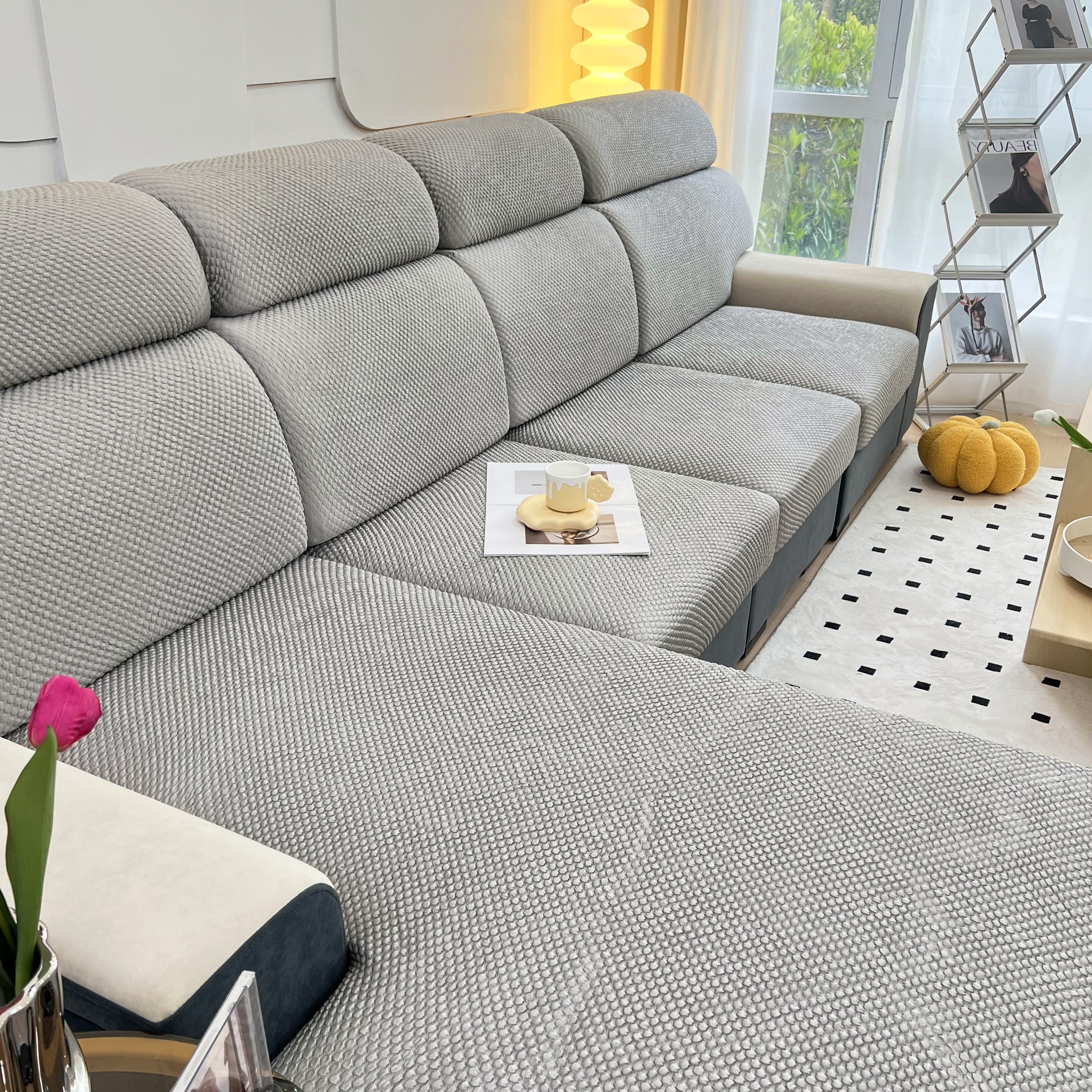 Cooling Stretch Sofa Seat Cushion Covers, Slip Covers For Cushions, Universal Couch Cushion Protector