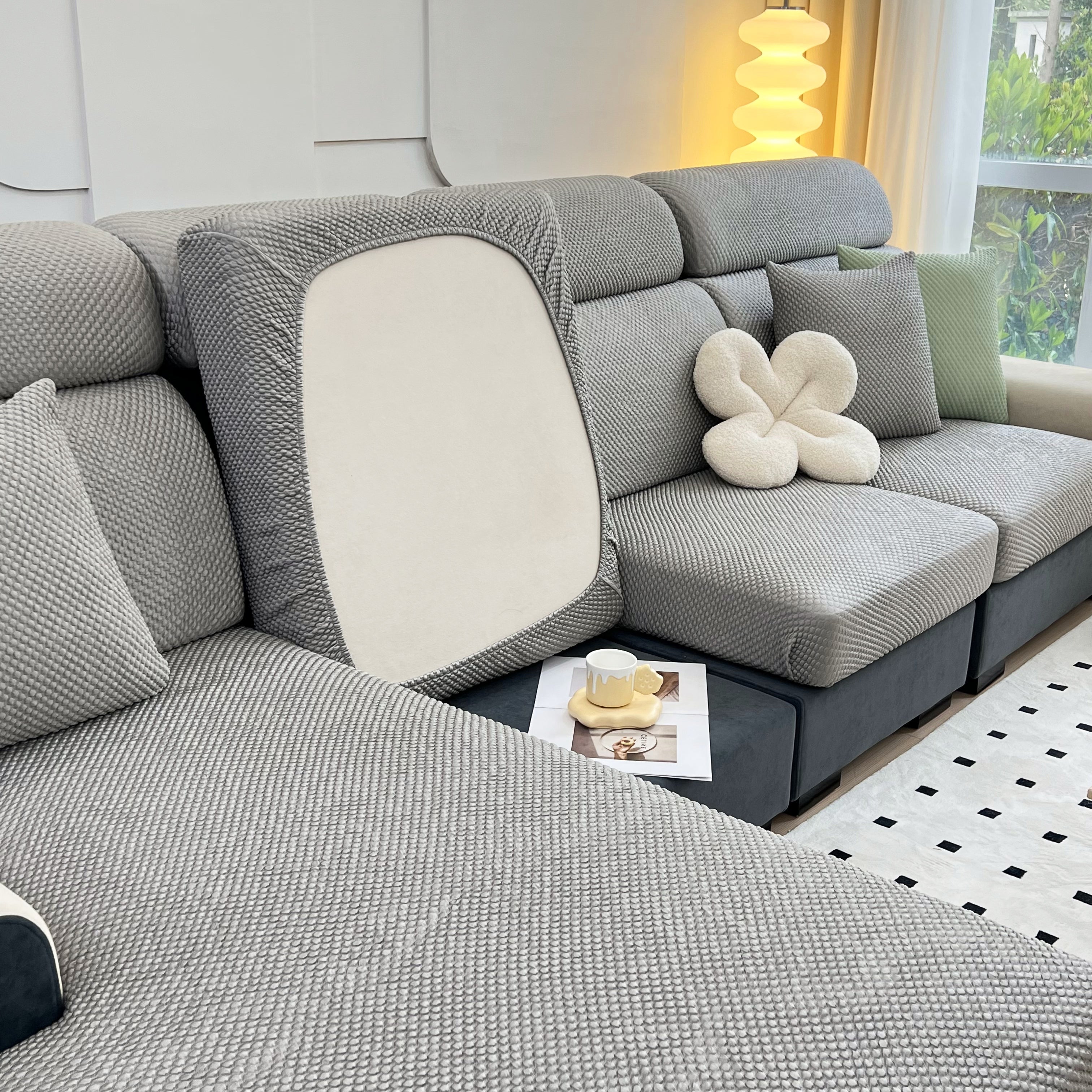 Cooling Stretch Sofa Seat Cushion Covers, Slip Covers For Cushions, Universal Couch Cushion Protector
