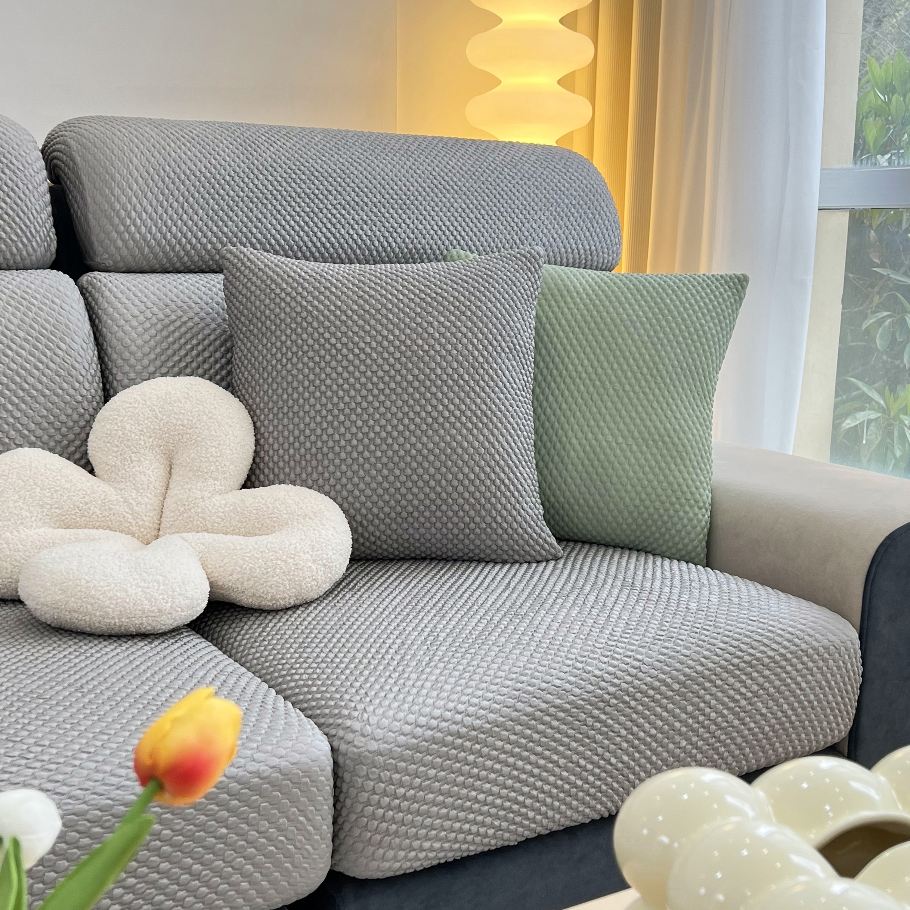 Cooling Stretch Sofa Seat Cushion Covers, Slip Covers For Cushions, Universal Couch Cushion Protector