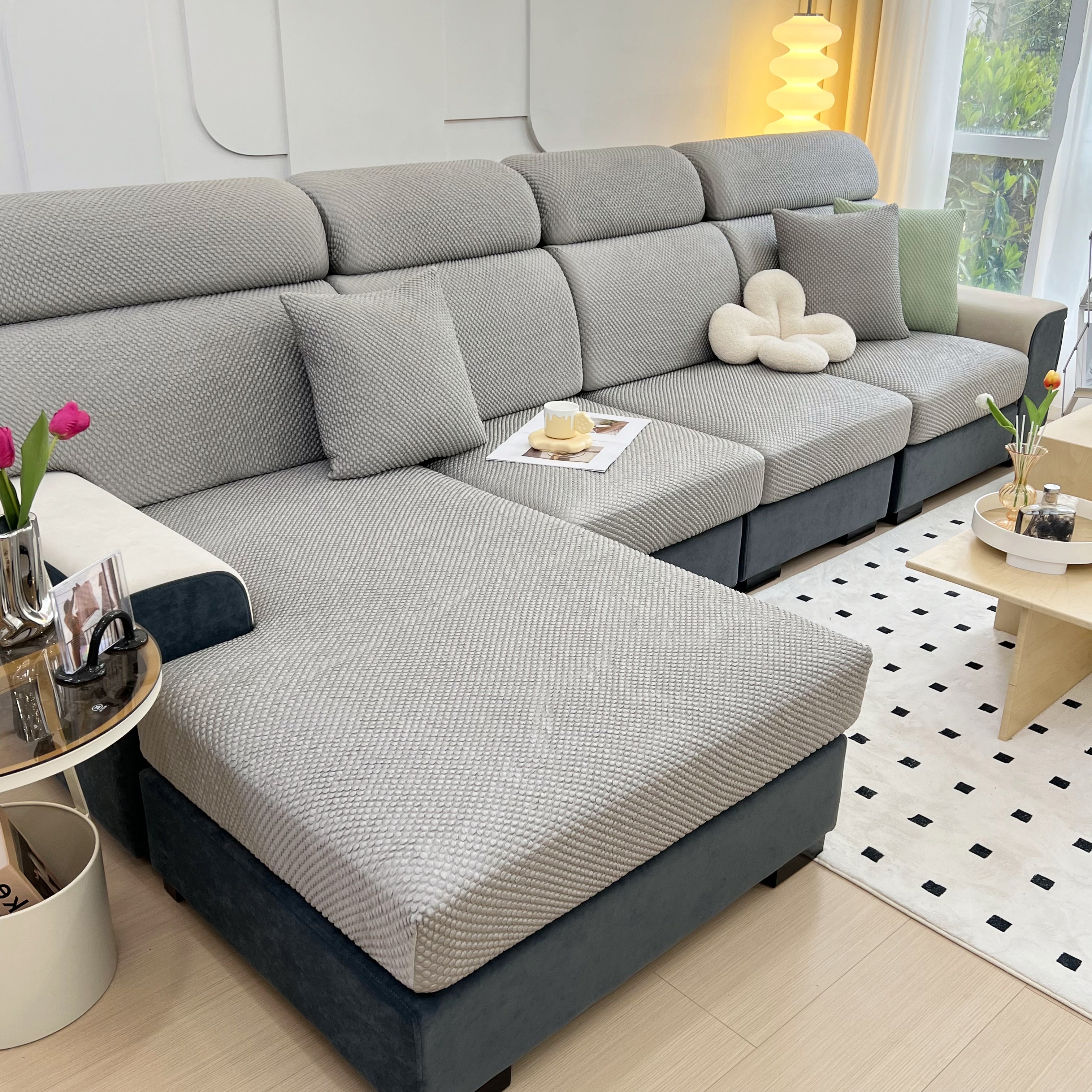 Cooling Stretch Sofa Seat Cushion Covers, Slip Covers For Cushions, Universal Couch Cushion Protector