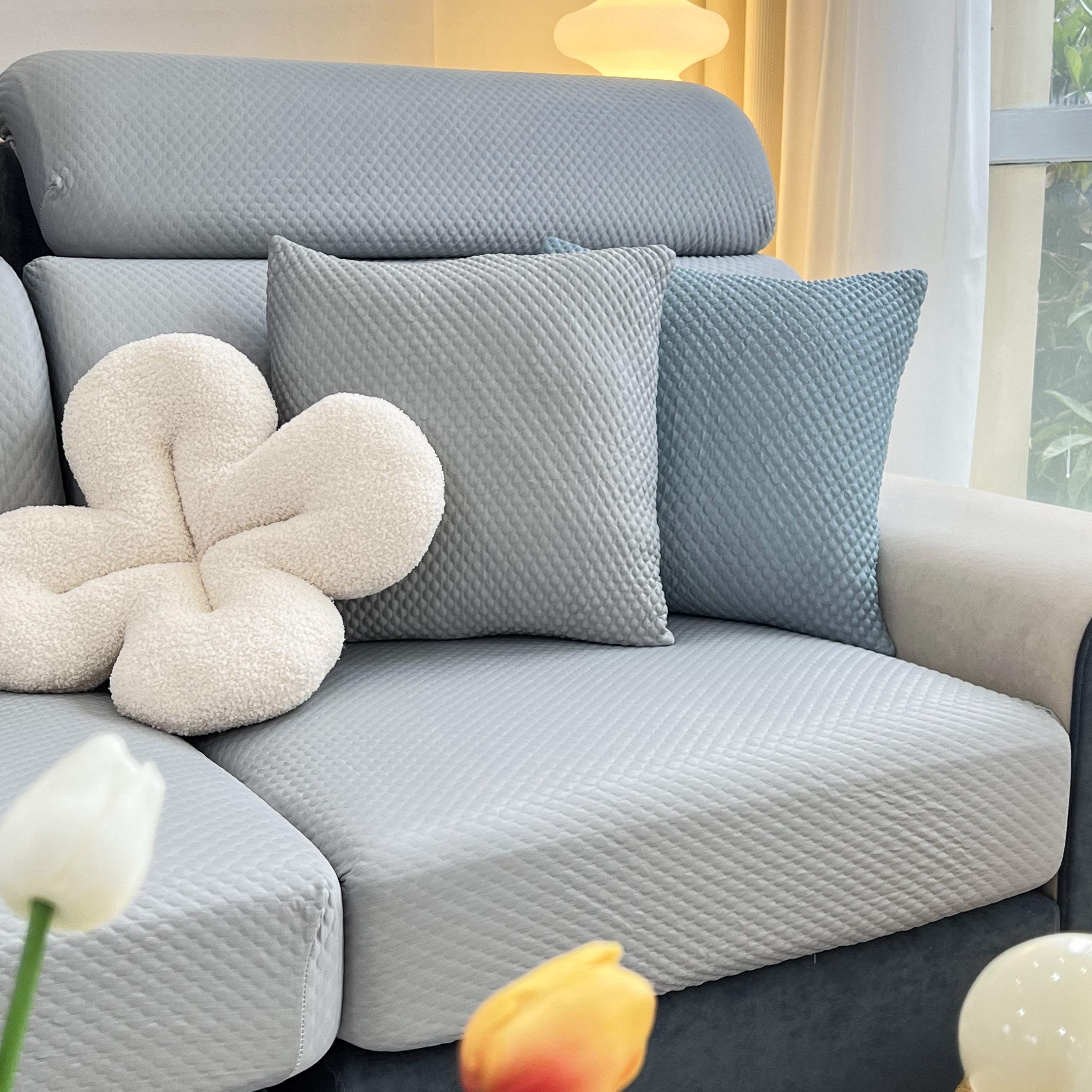 Cooling Stretch Sofa Seat Cushion Covers, Slip Covers For Cushions, Universal Couch Cushion Protector