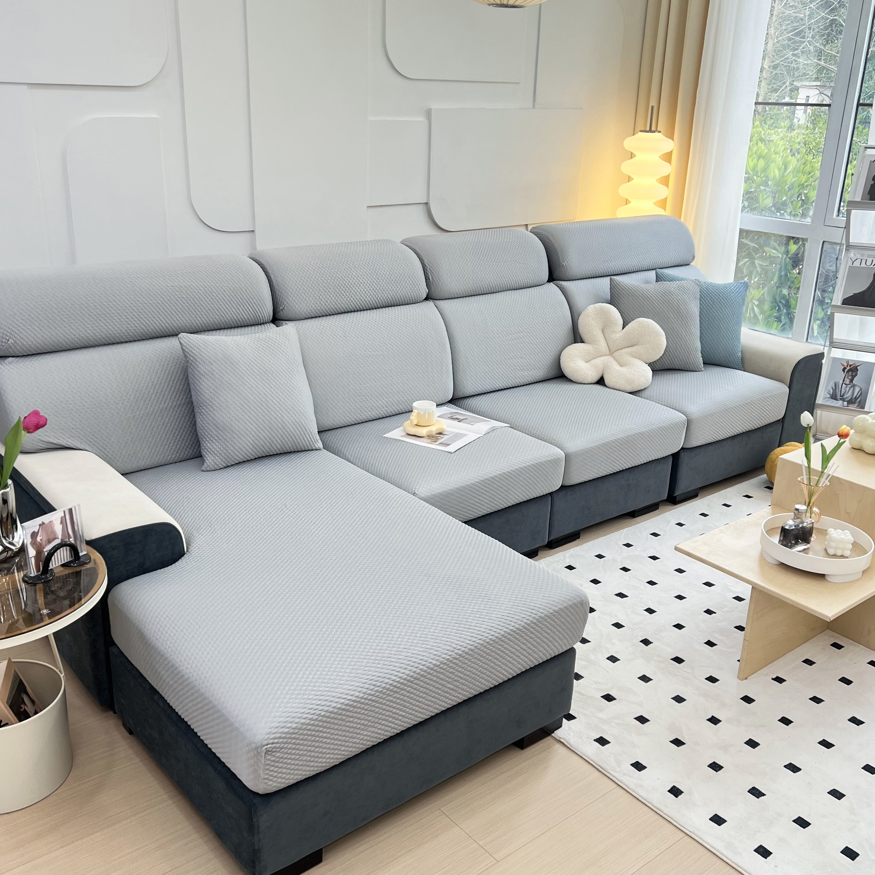 Cooling Stretch Sofa Seat Cushion Covers, Slip Covers For Cushions, Universal Couch Cushion Protector