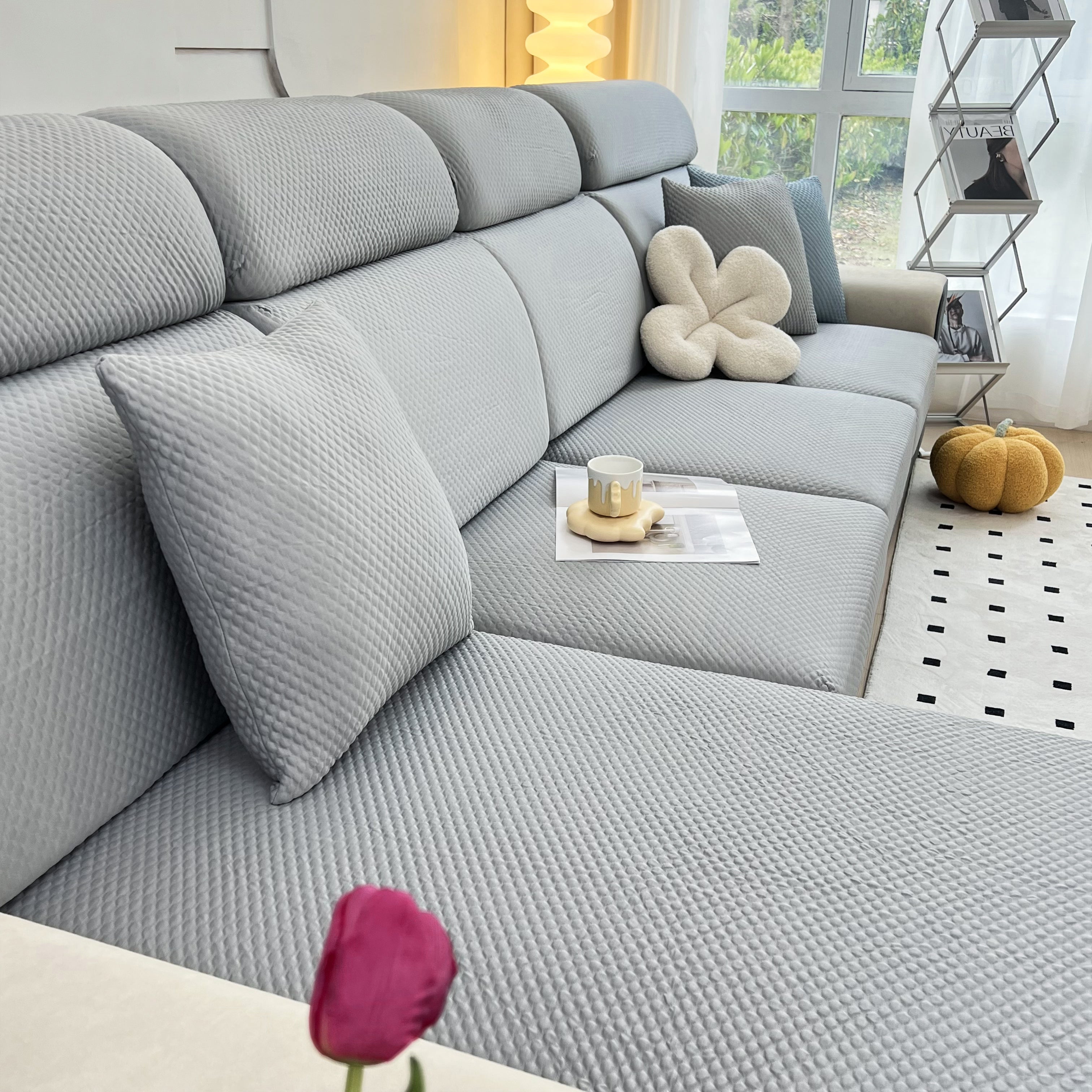Cooling Stretch Sofa Seat Cushion Covers, Slip Covers For Cushions, Universal Couch Cushion Protector