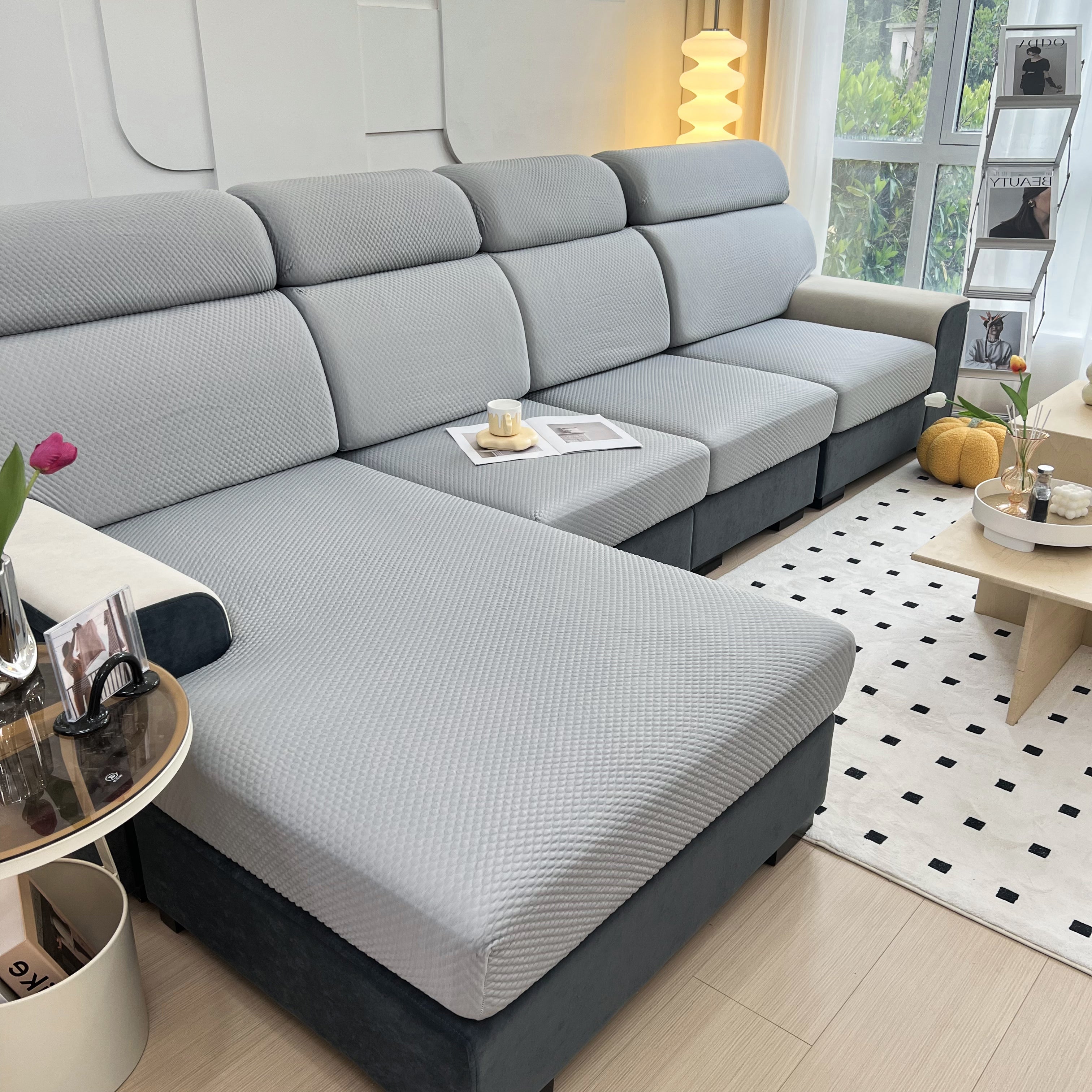Cooling Stretch Sofa Seat Cushion Covers, Slip Covers For Cushions, Universal Couch Cushion Protector