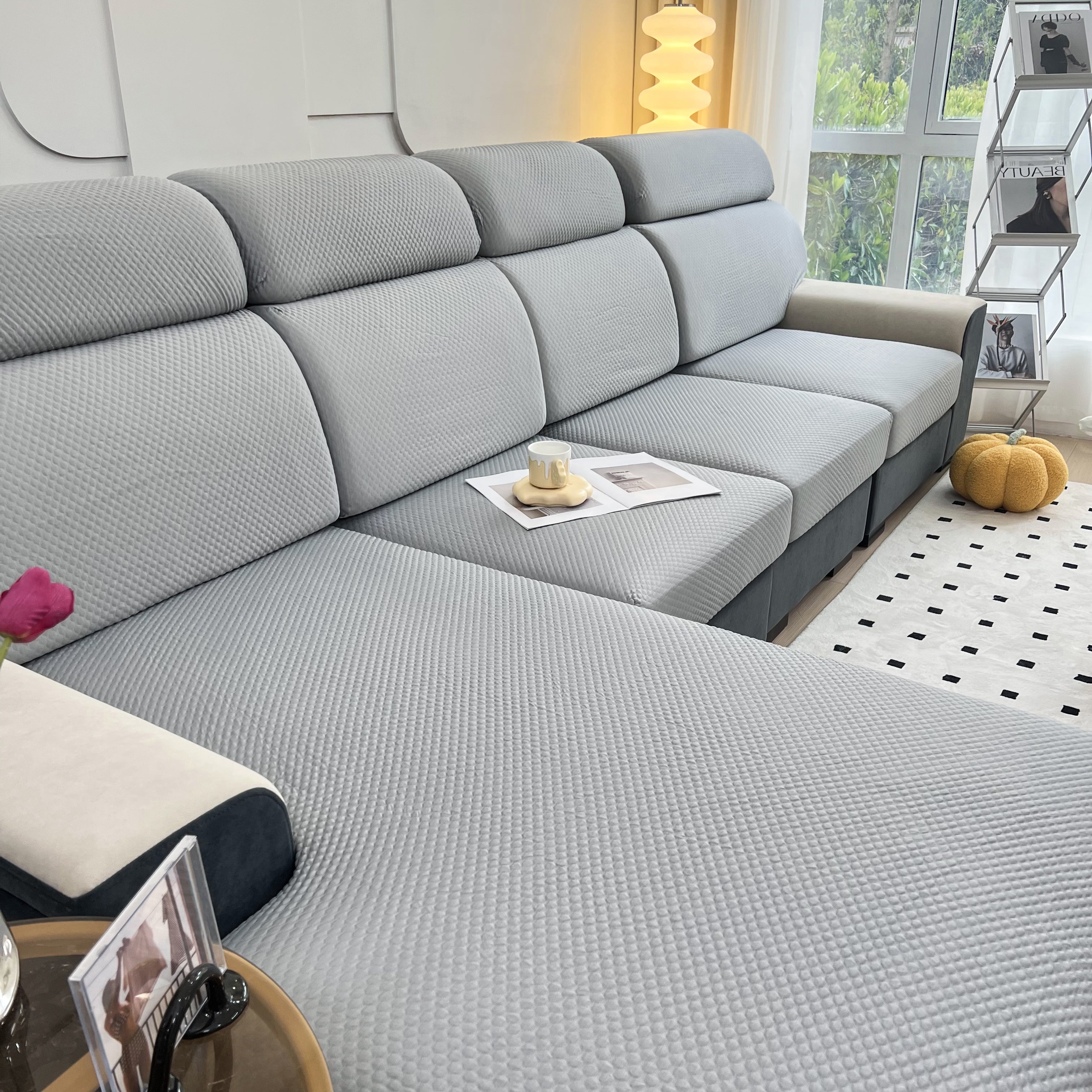 Cooling Stretch Sofa Seat Cushion Covers, Slip Covers For Cushions, Universal Couch Cushion Protector