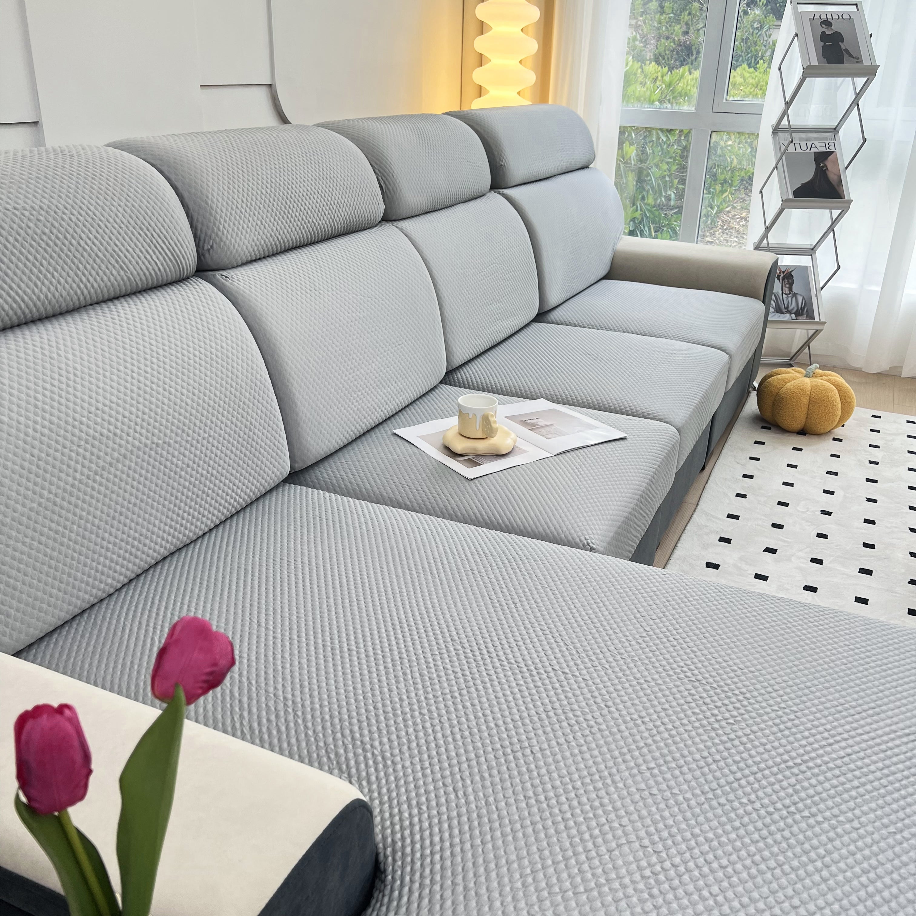 Cooling Stretch Sofa Seat Cushion Covers, Slip Covers For Cushions, Universal Couch Cushion Protector