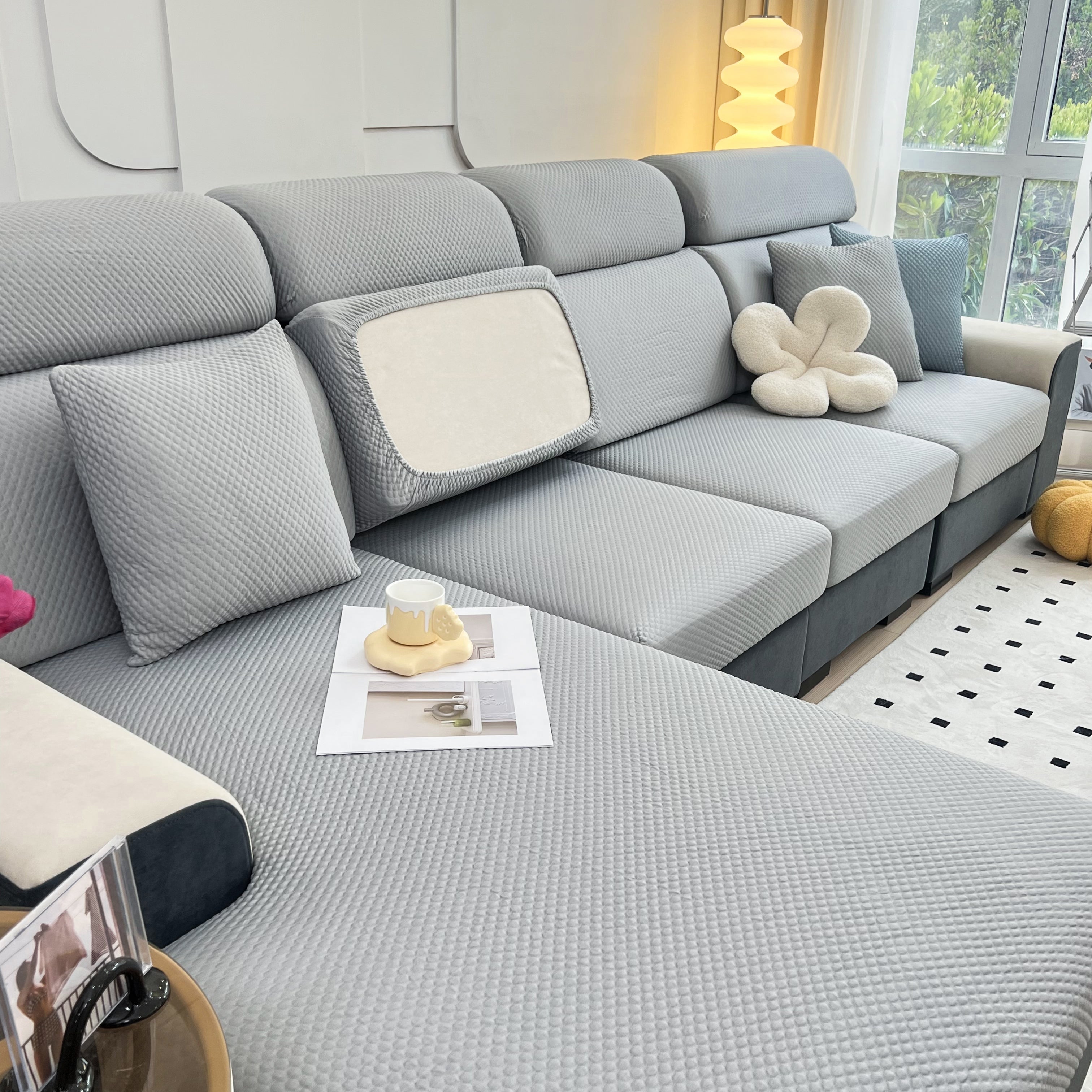 Cooling Stretch Sofa Seat Cushion Covers, Slip Covers For Cushions, Universal Couch Cushion Protector