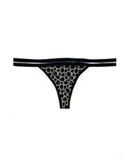 Molly Leopard Print Lace Thong