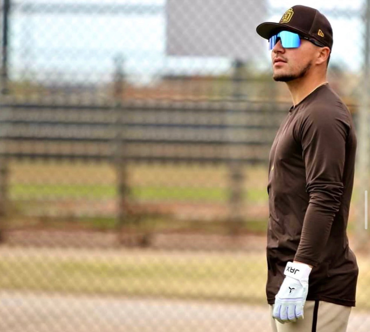 Platinum White Pro Cuff Batting Gloves