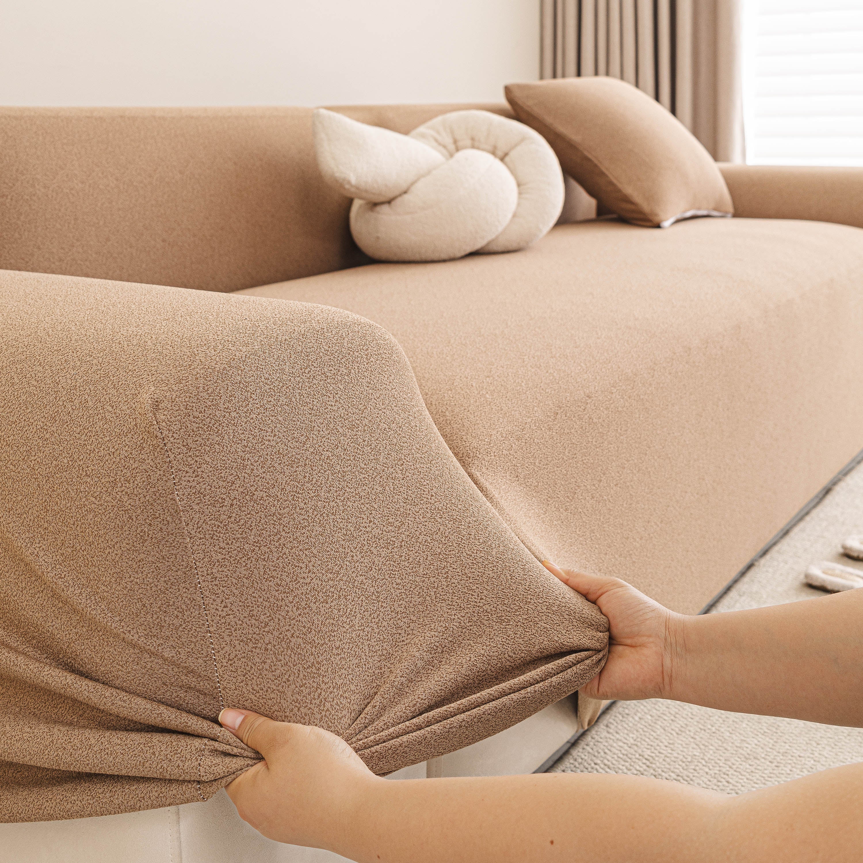 Water Resistant Couch Slipcover, Stretch Furniture Protector For Dogs Cats, Washable