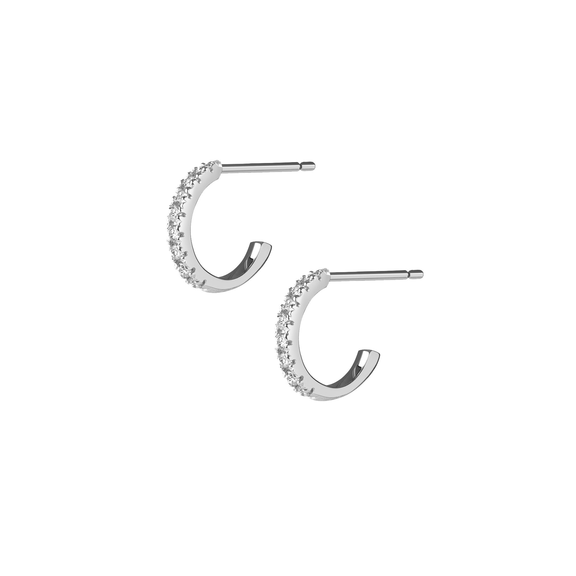 Diamond Huggie Earrings