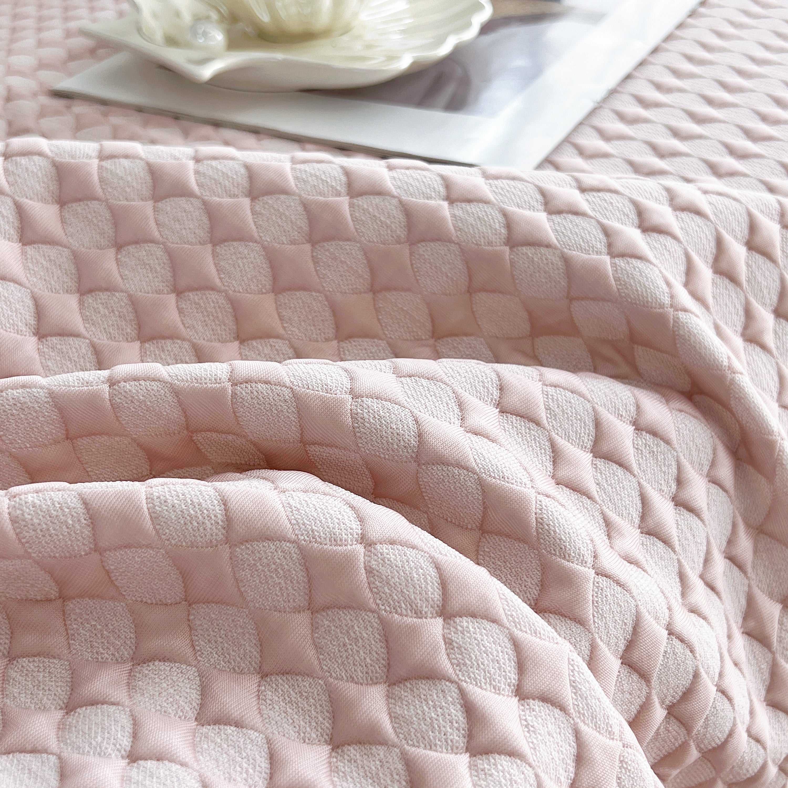 Cooling Textured Sofa Cover Washable Soft Couch Throw Blanket For Summer & Pets