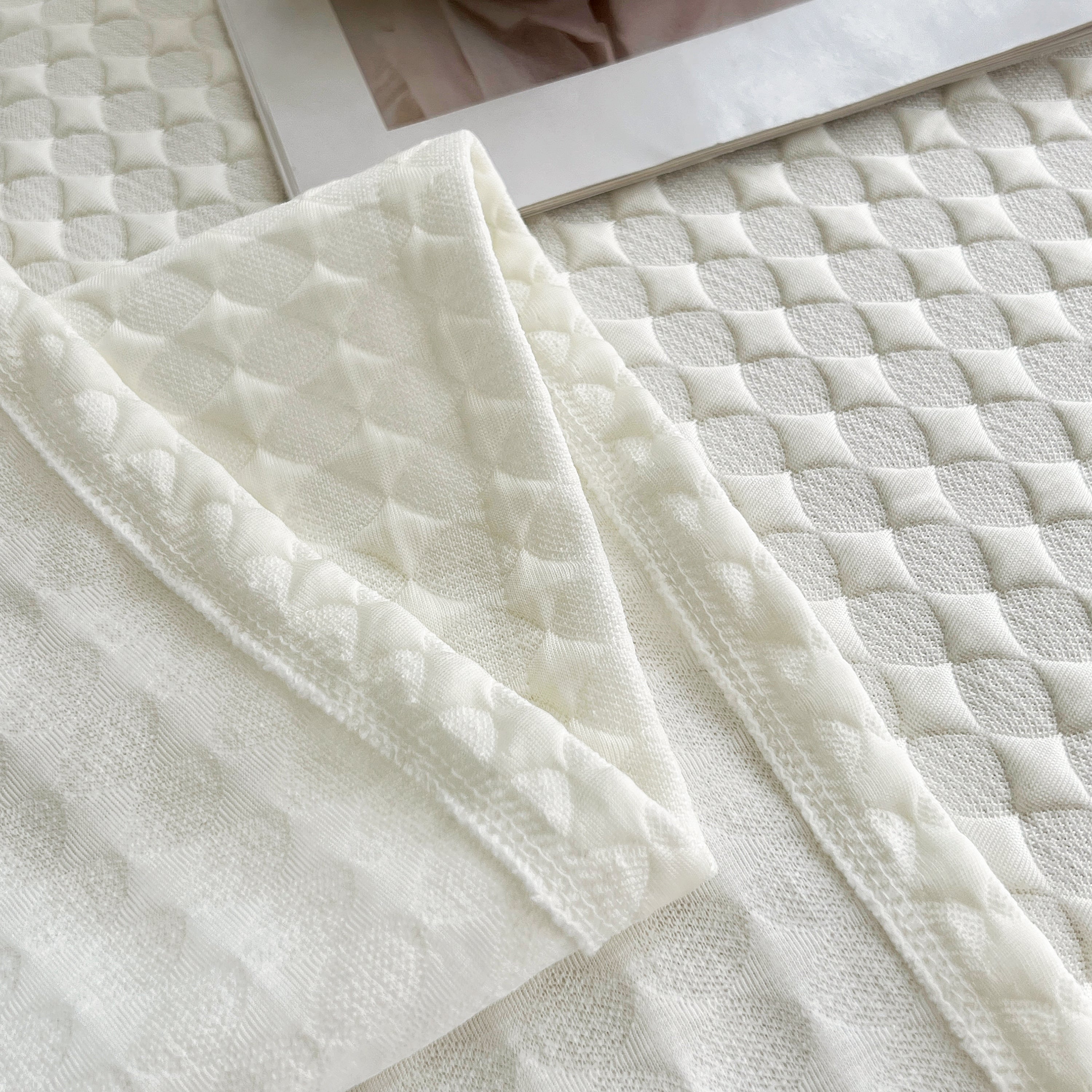 Cooling Textured Sofa Cover Washable Soft Couch Throw Blanket For Summer & Pets