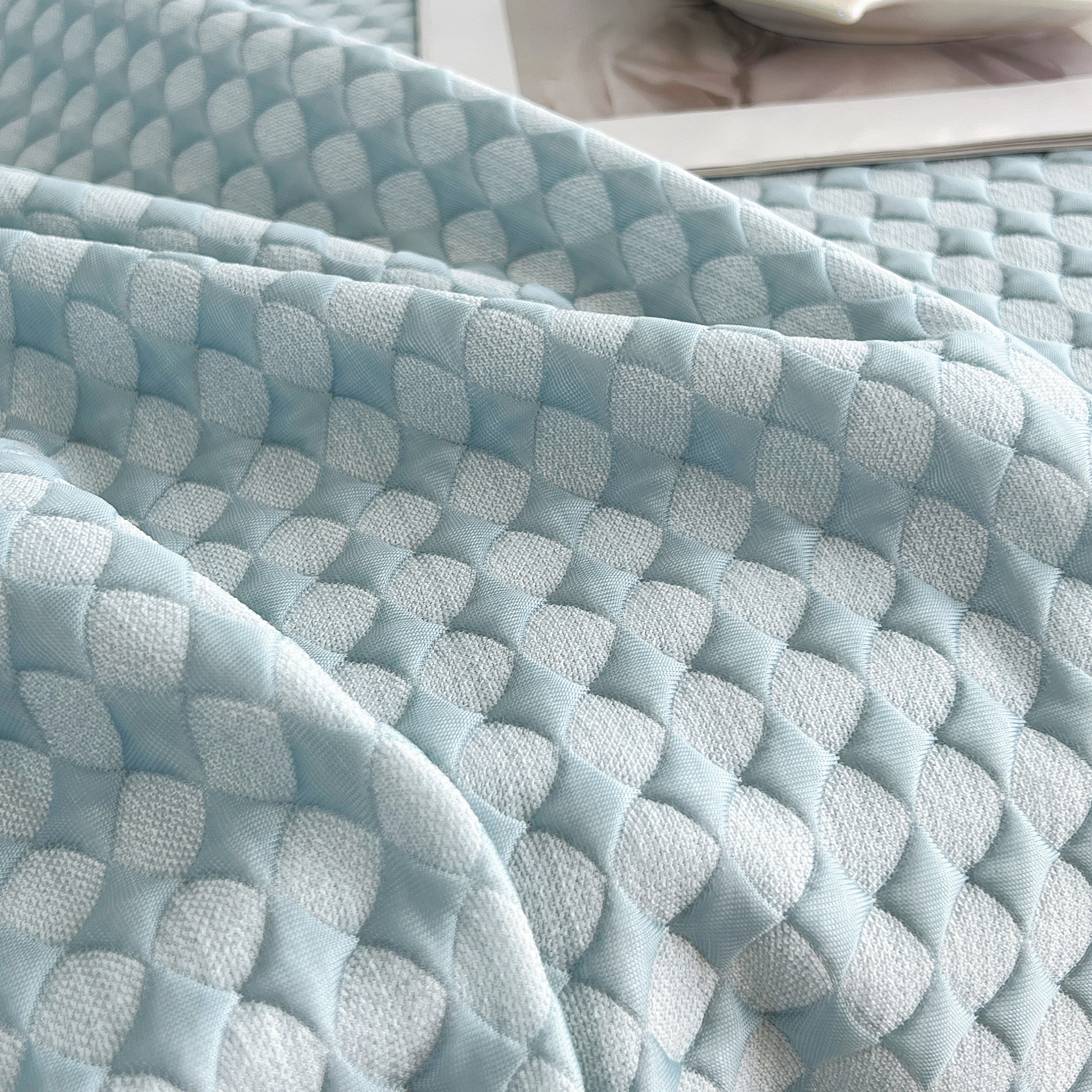 Cooling Textured Sofa Cover Washable Soft Couch Throw Blanket For Summer & Pets