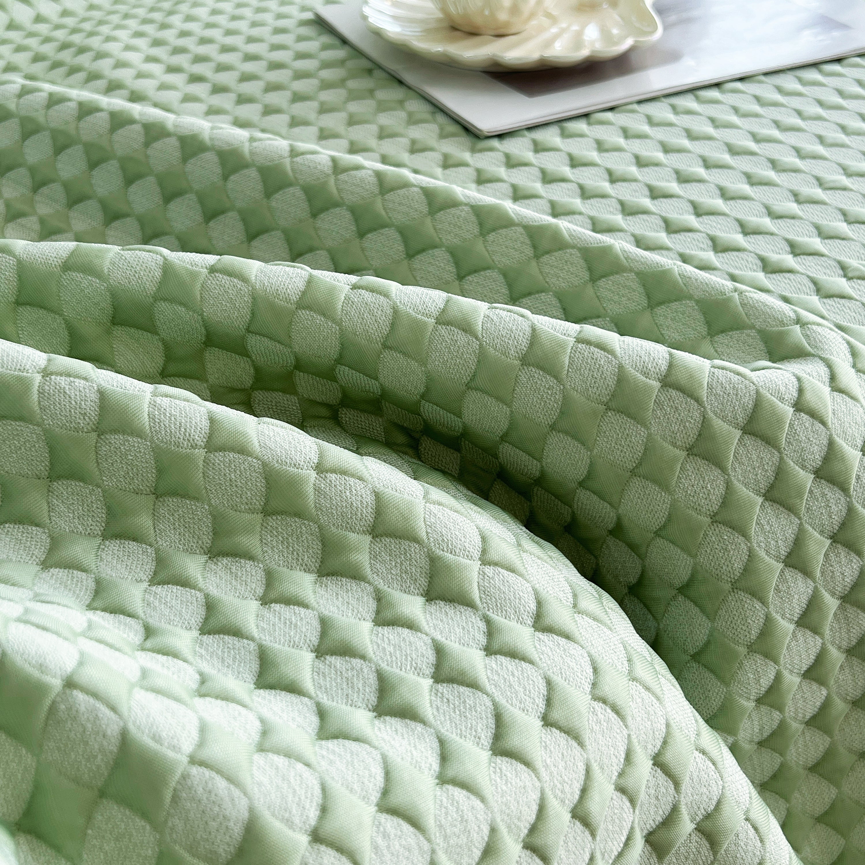 Cooling Textured Sofa Cover Washable Soft Couch Throw Blanket For Summer & Pets