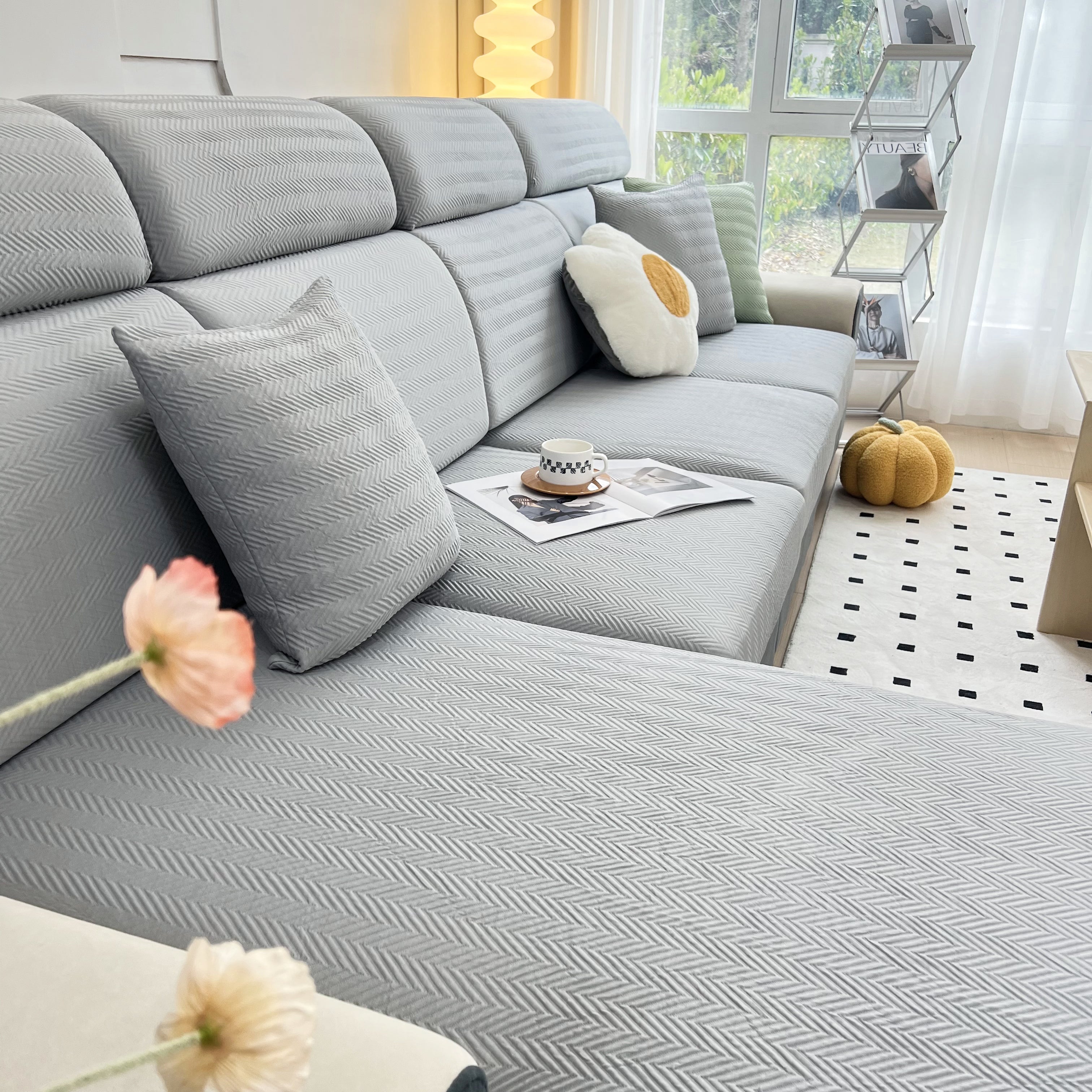 Cooling Stretchy Replacement Couch Cushion Covers For Sectional, Individual Couch Seat Cushion Covers