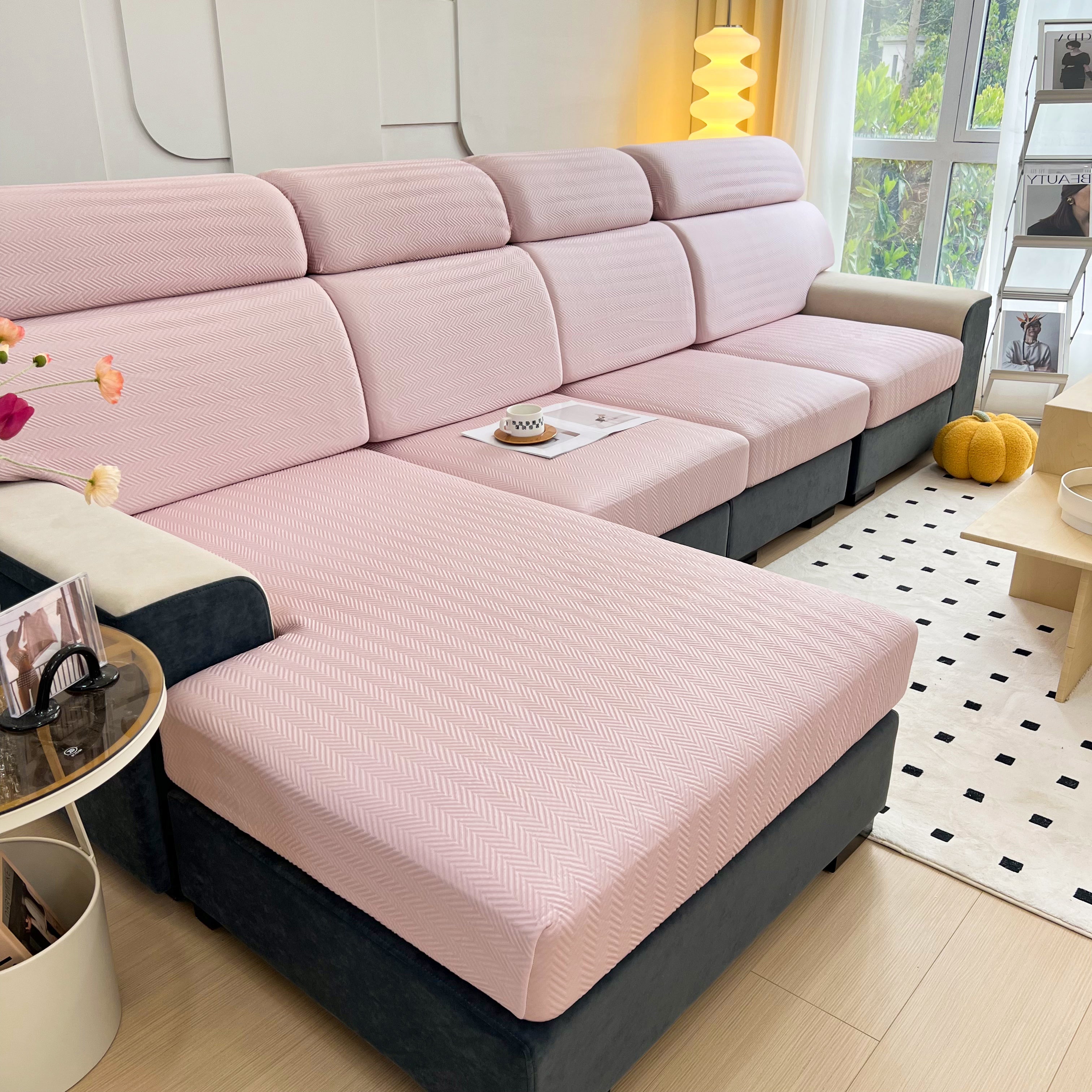 Cooling Stretchy Replacement Couch Cushion Covers For Sectional, Individual Couch Seat Cushion Covers