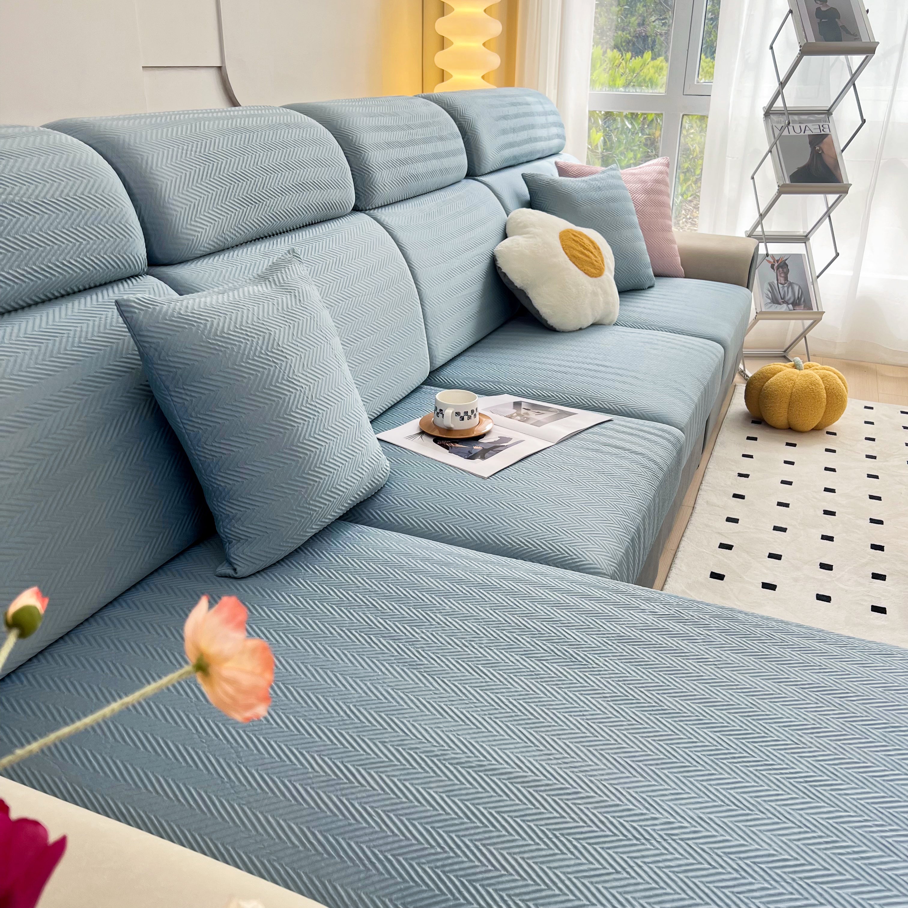 Cooling Stretchy Replacement Couch Cushion Covers For Sectional, Individual Couch Seat Cushion Covers
