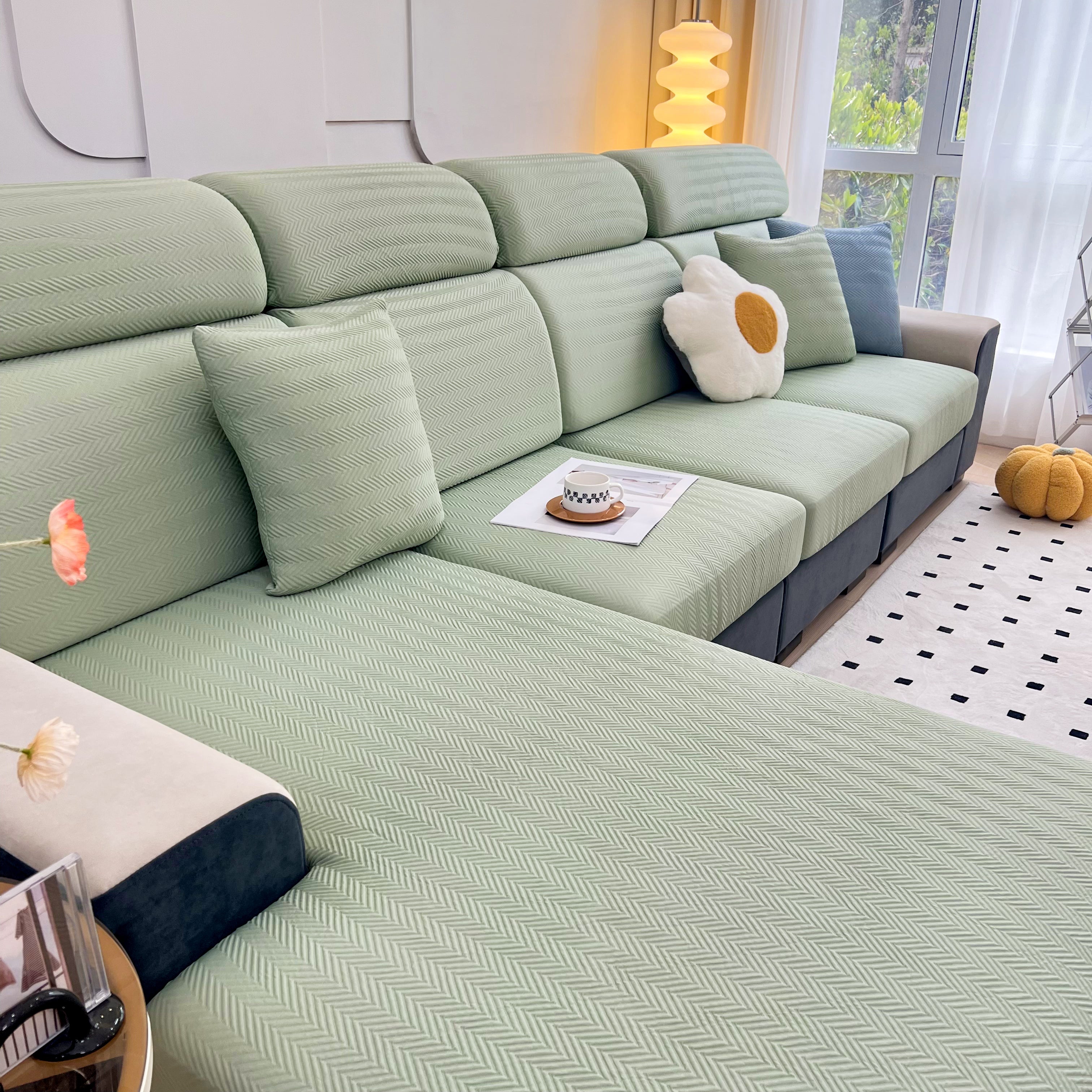 Cooling Stretchy Replacement Couch Cushion Covers For Sectional, Individual Couch Seat Cushion Covers