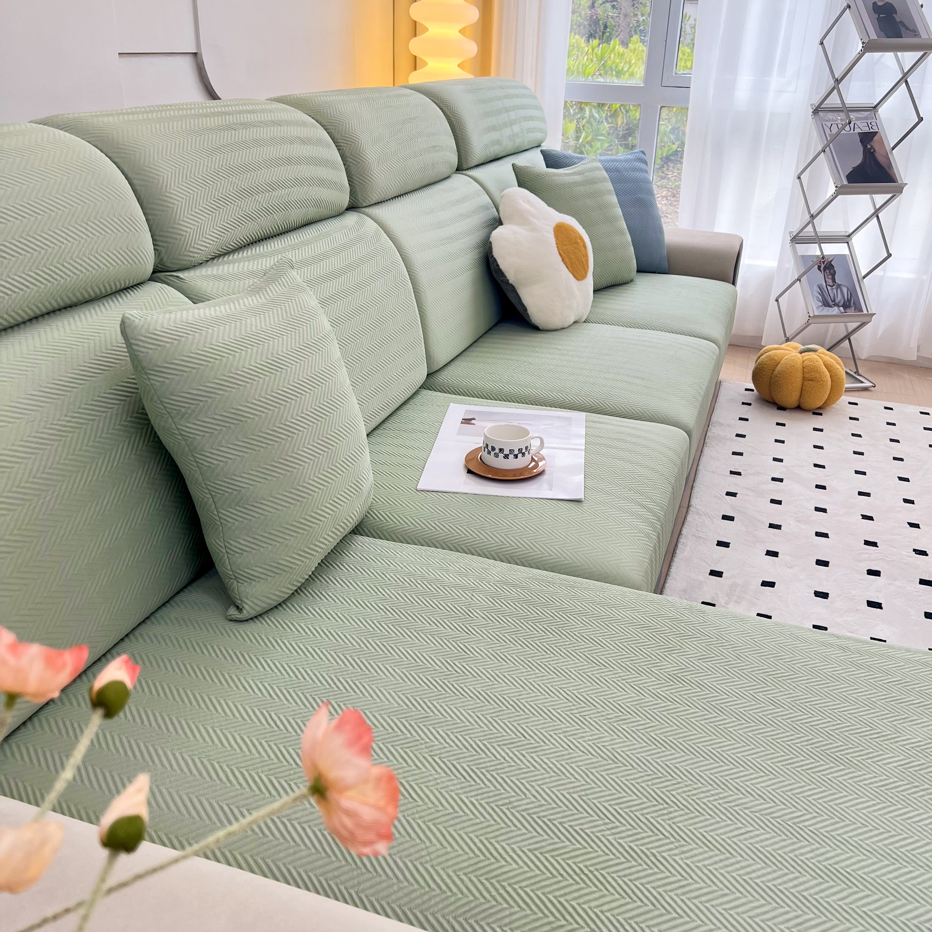 Cooling Stretchy Replacement Couch Cushion Covers For Sectional, Individual Couch Seat Cushion Covers