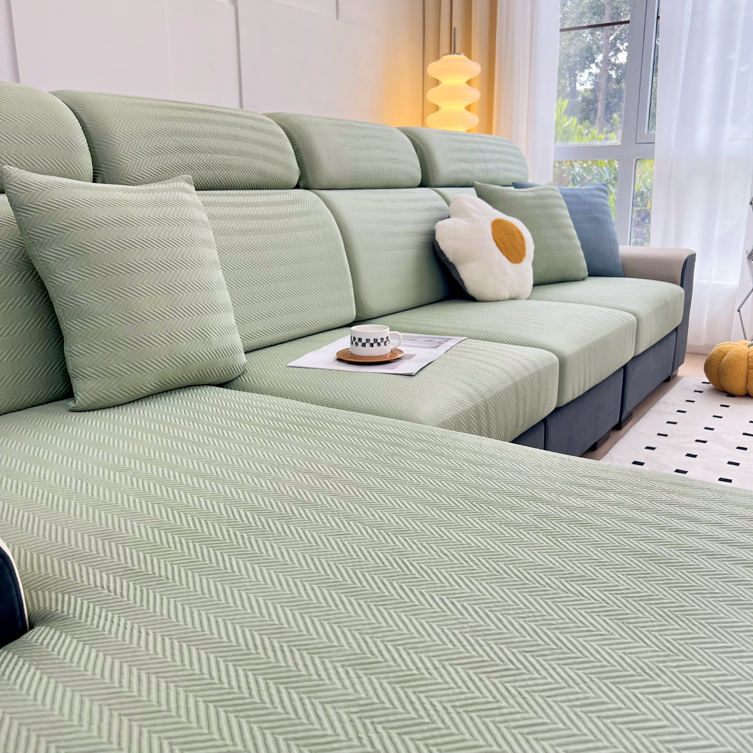 Cooling Stretchy Replacement Couch Cushion Covers For Sectional, Individual Couch Seat Cushion Covers