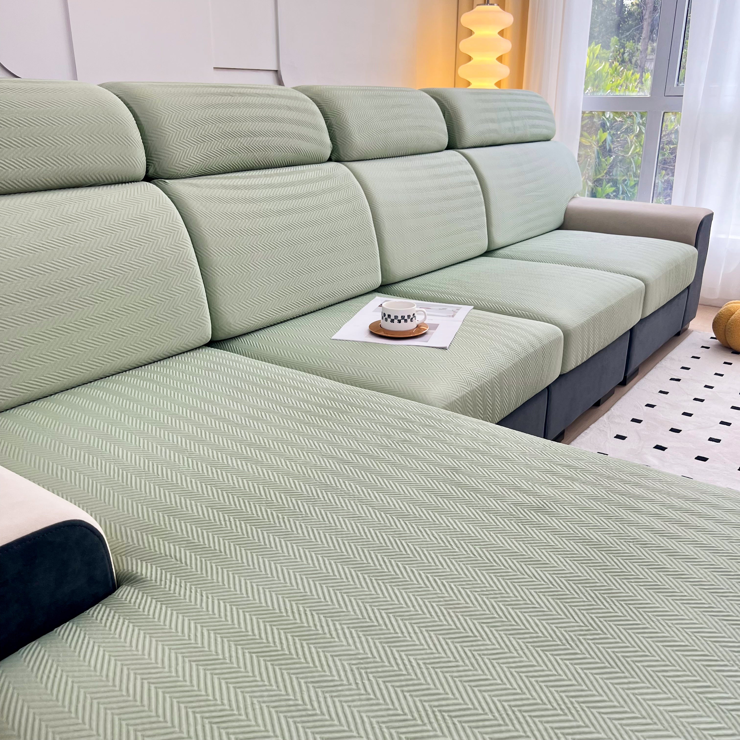 Cooling Stretchy Replacement Couch Cushion Covers For Sectional, Individual Couch Seat Cushion Covers