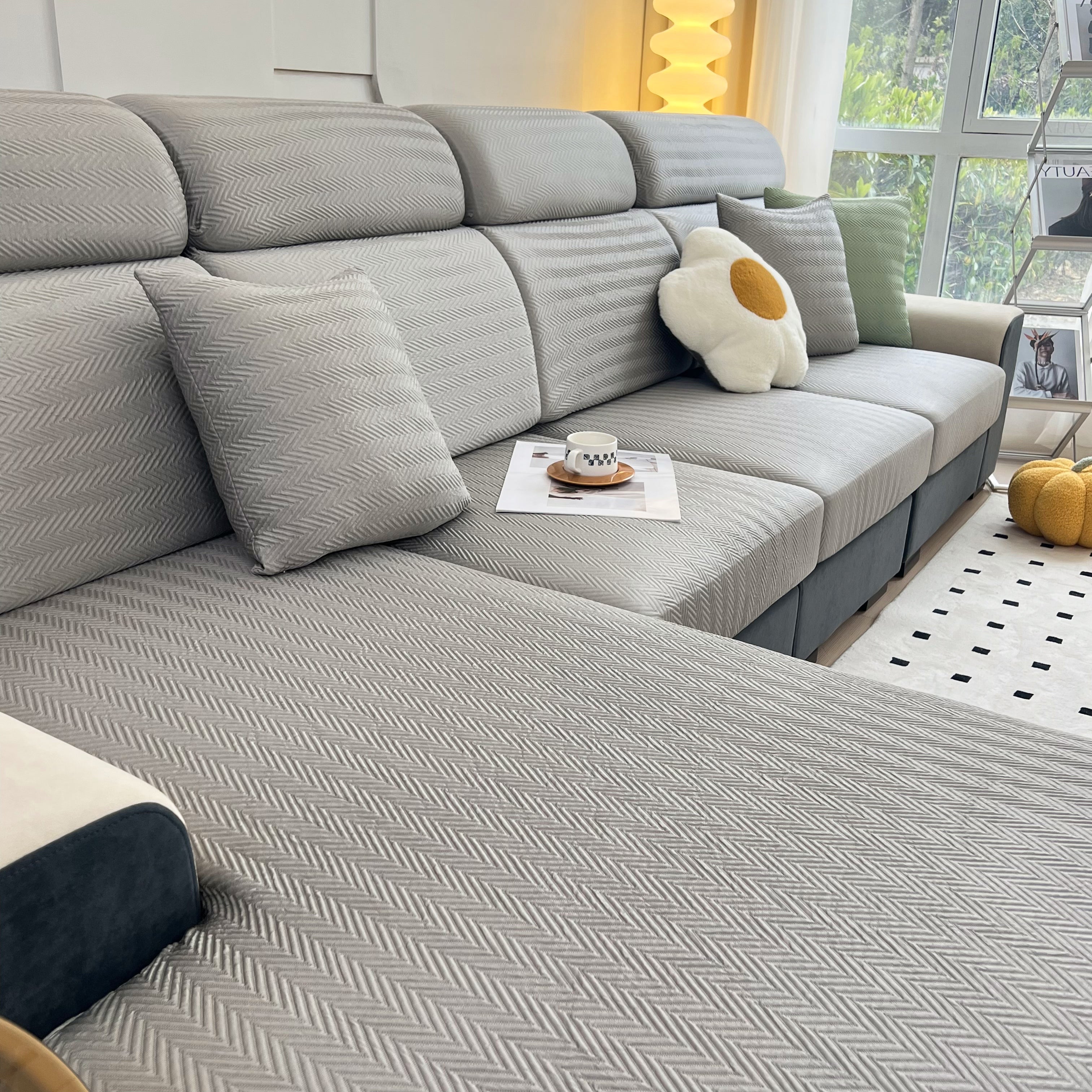 Cooling Stretchy Replacement Couch Cushion Covers For Sectional, Individual Couch Seat Cushion Covers