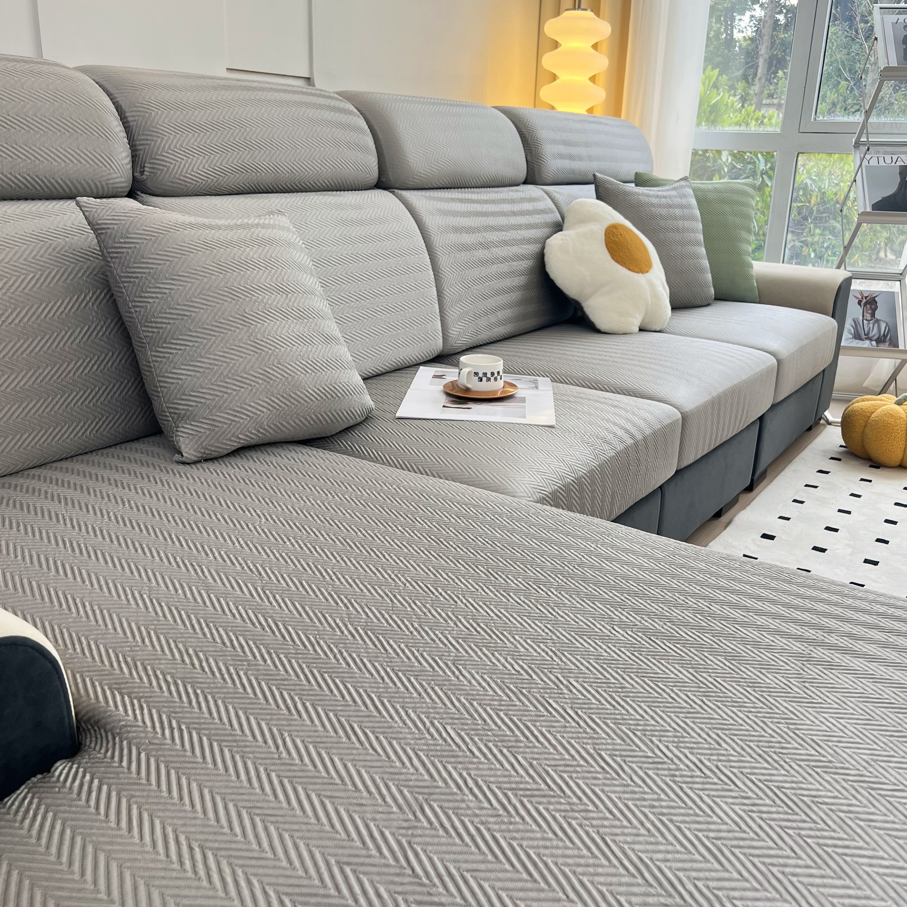 Cooling Stretchy Replacement Couch Cushion Covers For Sectional, Individual Couch Seat Cushion Covers