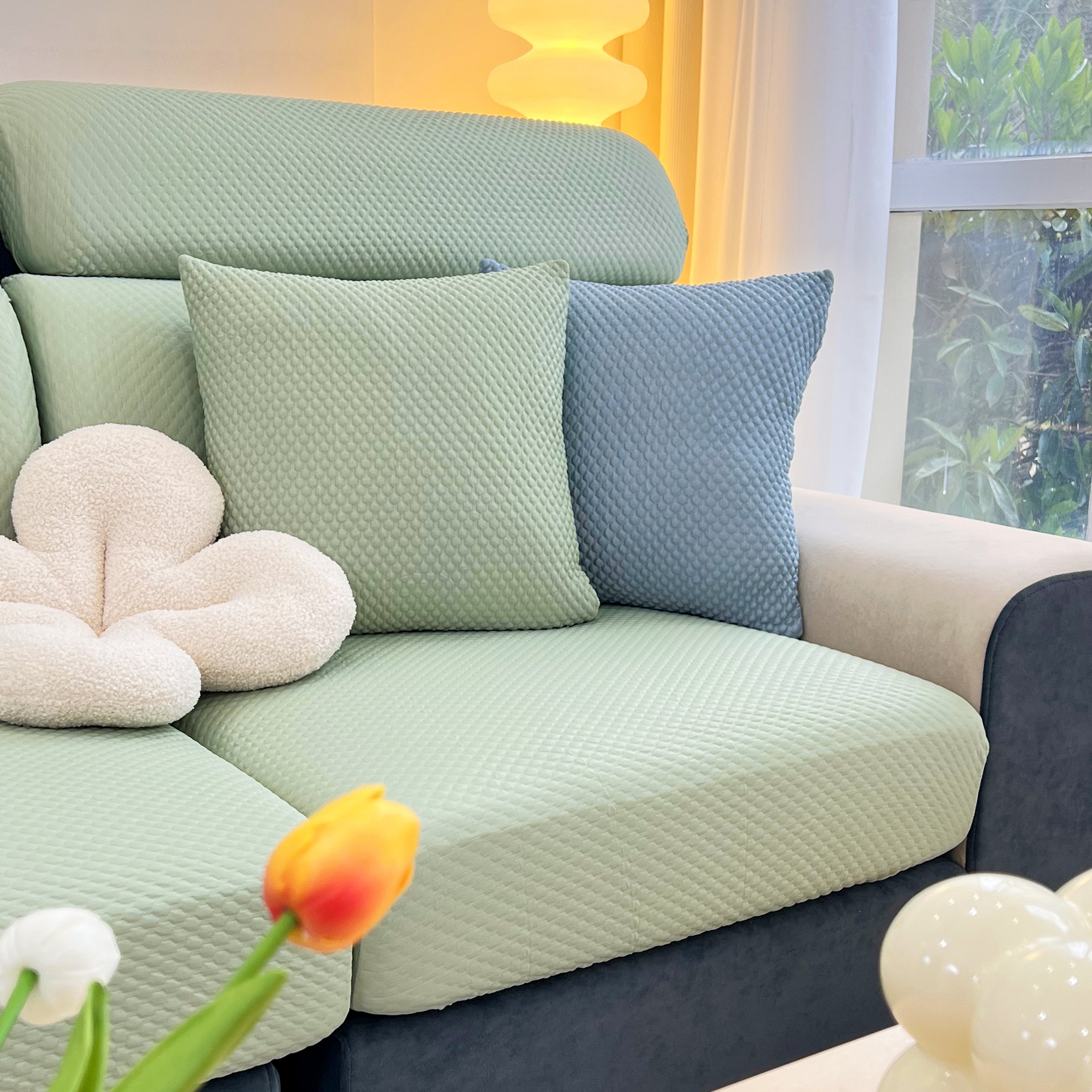 Cooling Stretch Sofa Seat Cushion Covers, Slip Covers For Cushions, Universal Couch Cushion Protector