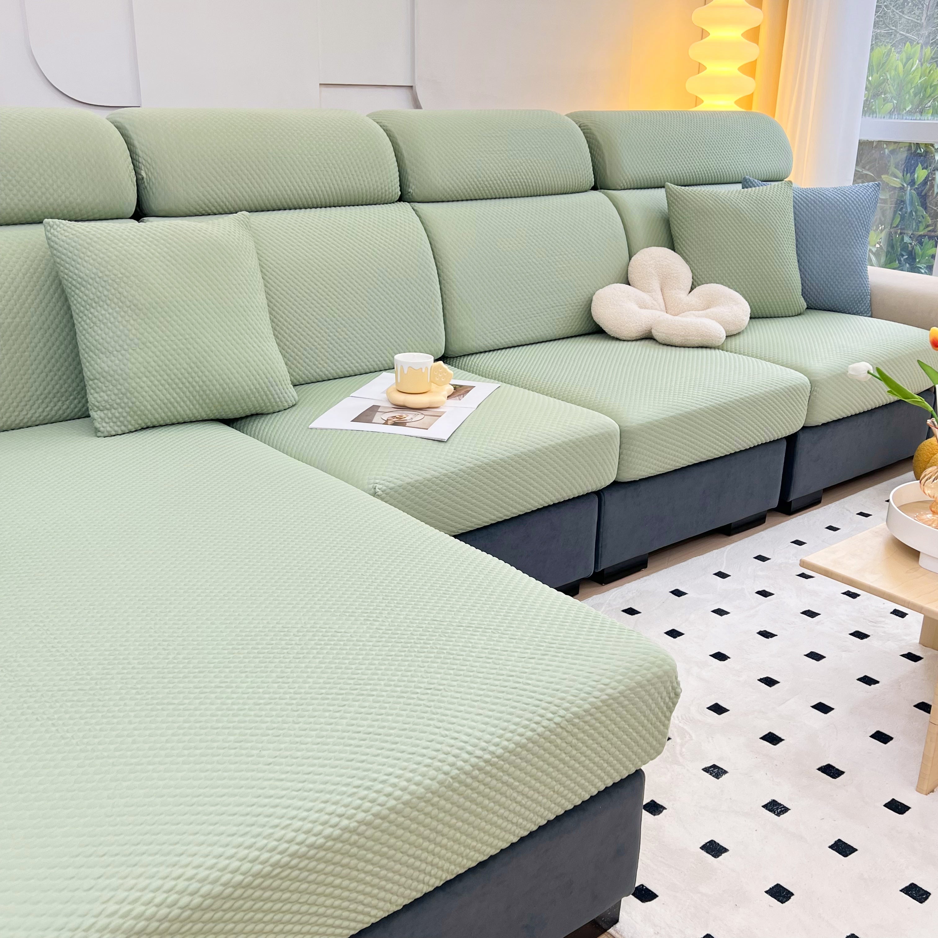 Cooling Stretch Sofa Seat Cushion Covers, Slip Covers For Cushions, Universal Couch Cushion Protector