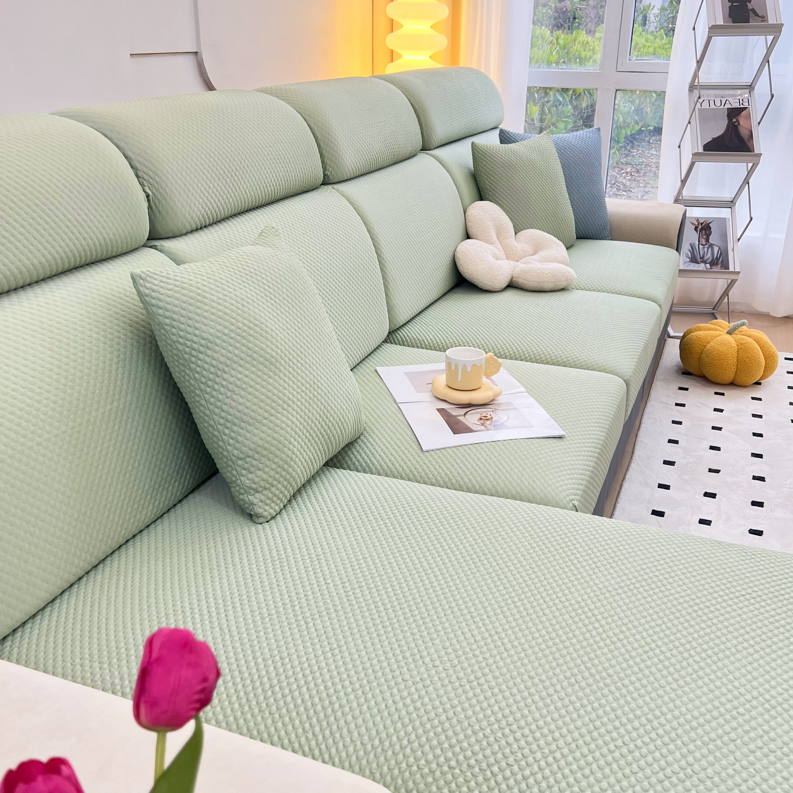 Cooling Stretch Sofa Seat Cushion Covers, Slip Covers For Cushions, Universal Couch Cushion Protector