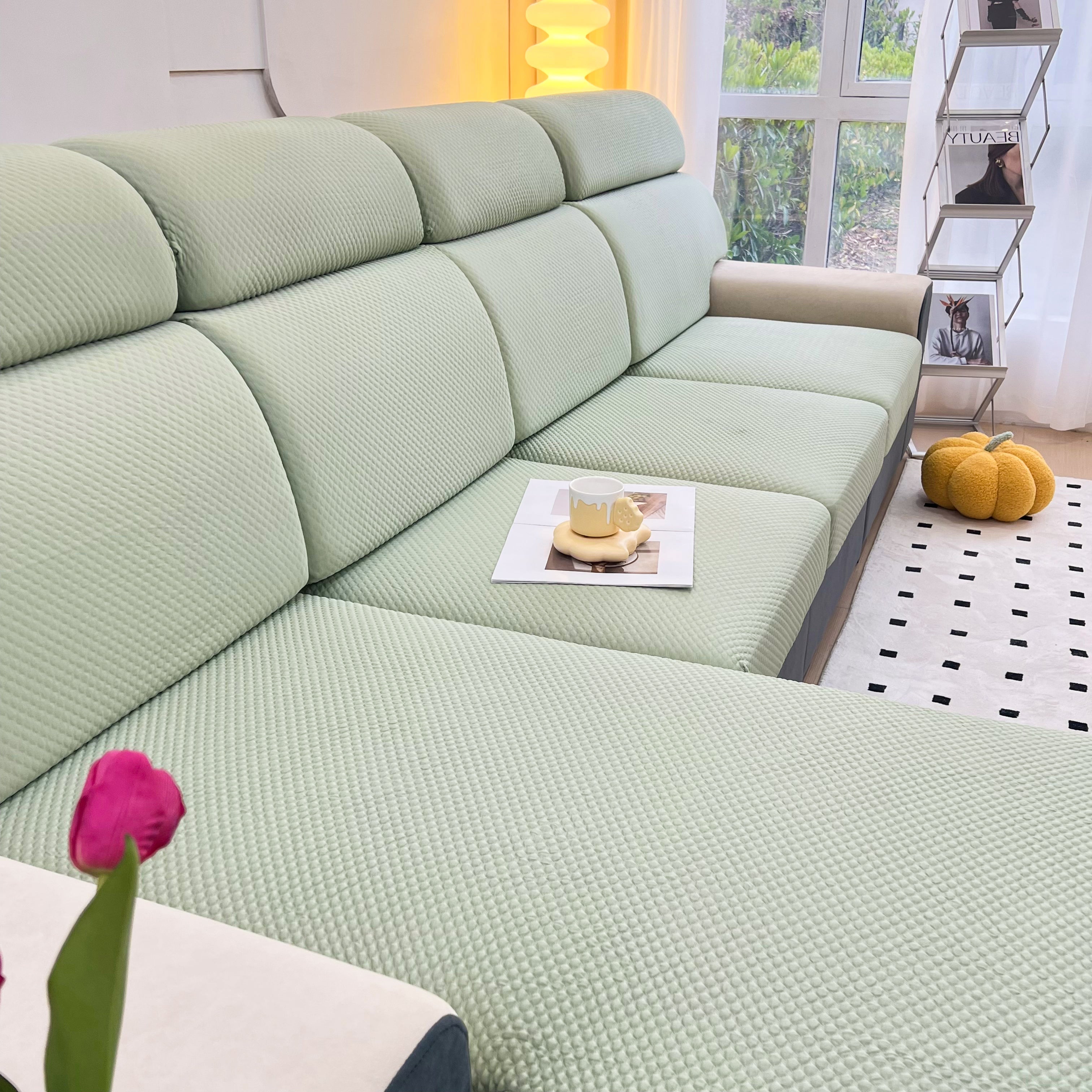Cooling Stretch Sofa Seat Cushion Covers, Slip Covers For Cushions, Universal Couch Cushion Protector
