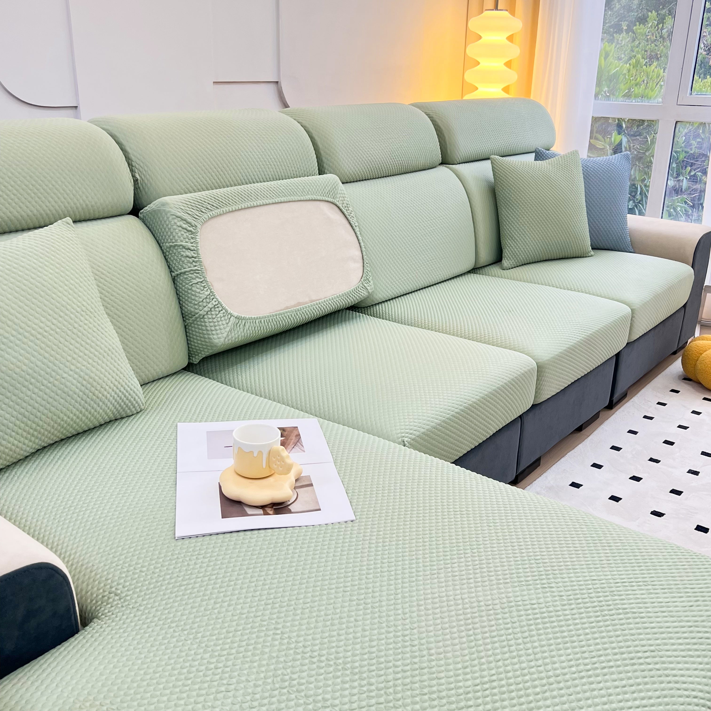 Cooling Stretch Sofa Seat Cushion Covers, Slip Covers For Cushions, Universal Couch Cushion Protector