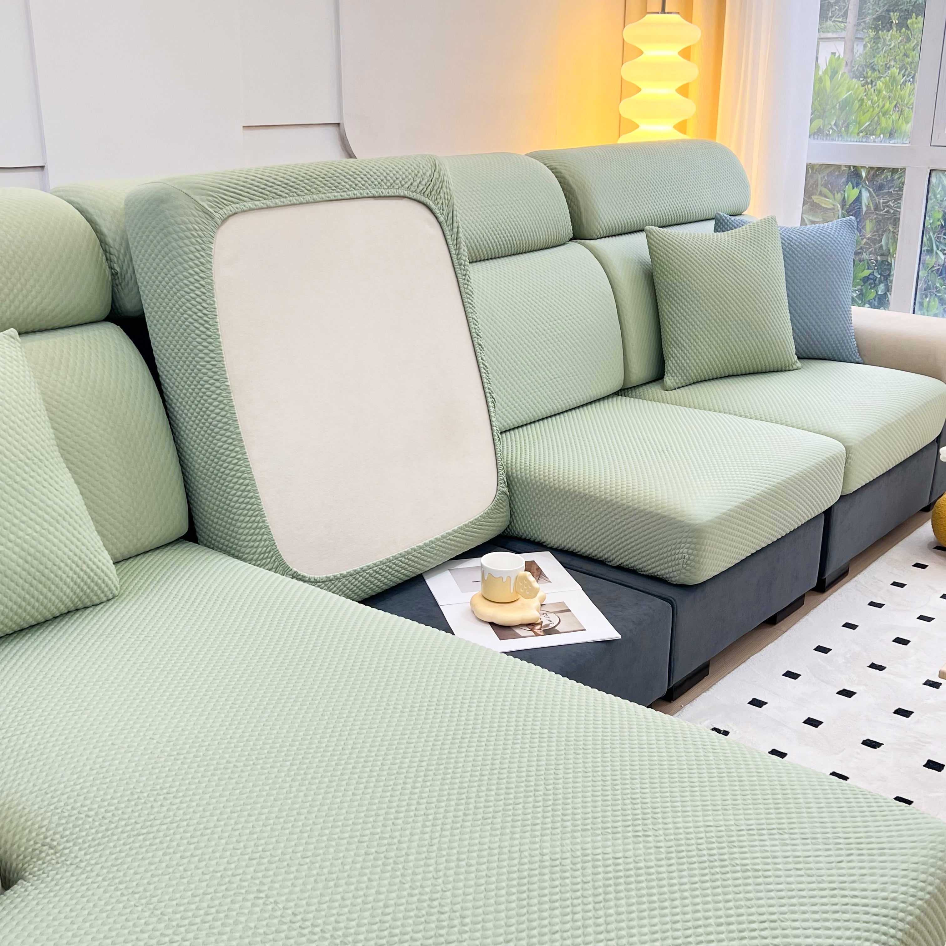 Cooling Stretch Sofa Seat Cushion Covers, Slip Covers For Cushions, Universal Couch Cushion Protector