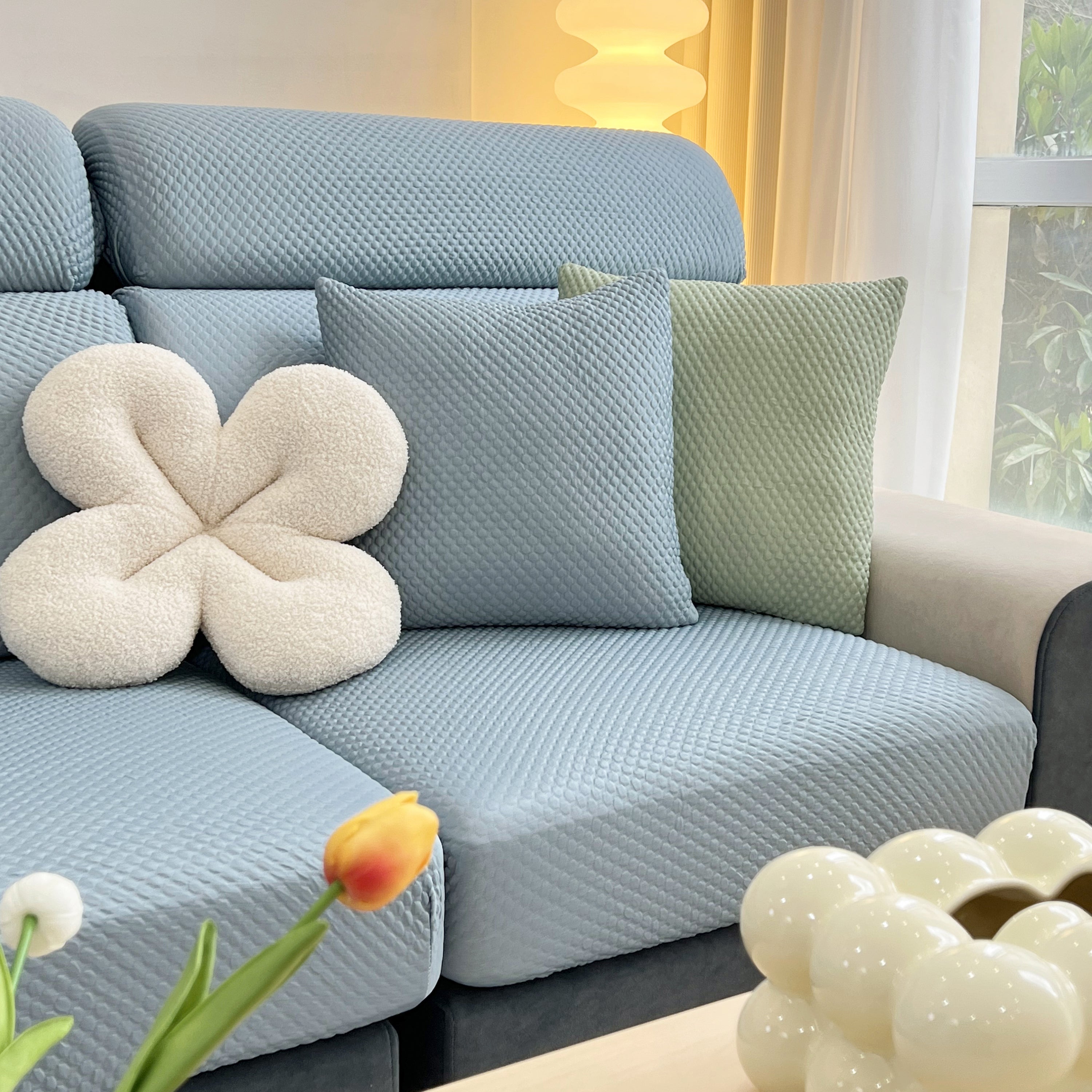 Cooling Stretch Sofa Seat Cushion Covers, Slip Covers For Cushions, Universal Couch Cushion Protector