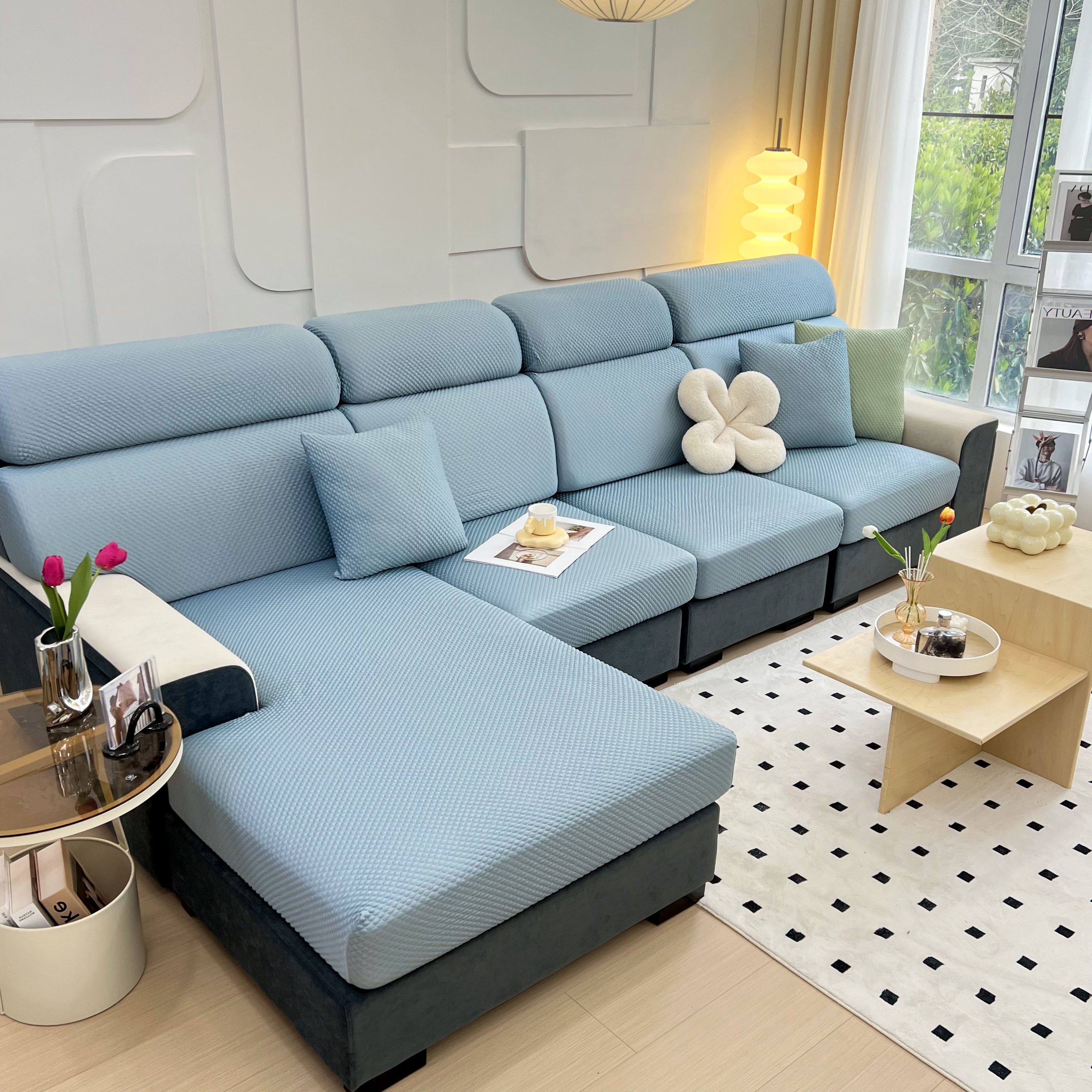 Cooling Stretch Sofa Seat Cushion Covers, Slip Covers For Cushions, Universal Couch Cushion Protector