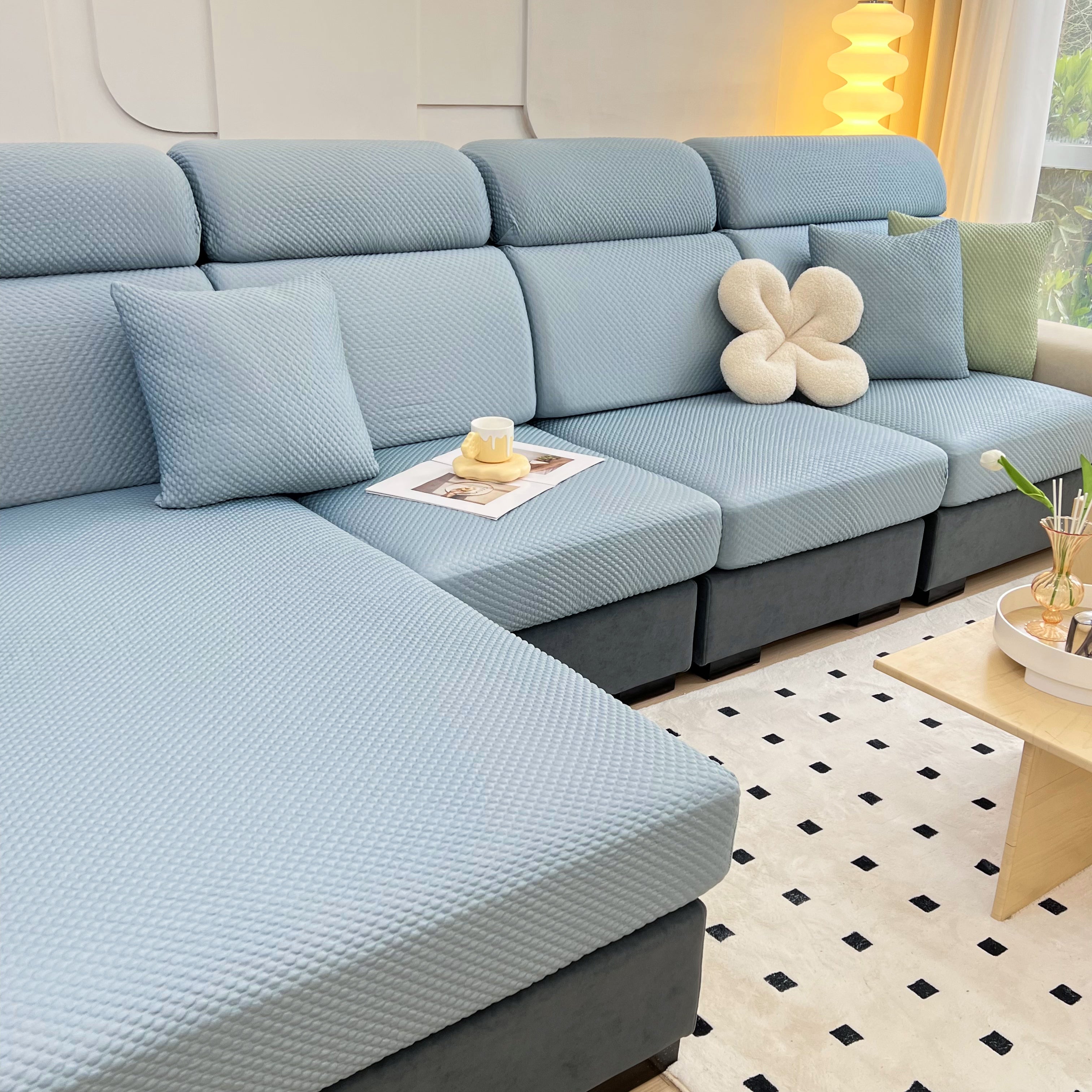 Cooling Stretch Sofa Seat Cushion Covers, Slip Covers For Cushions, Universal Couch Cushion Protector