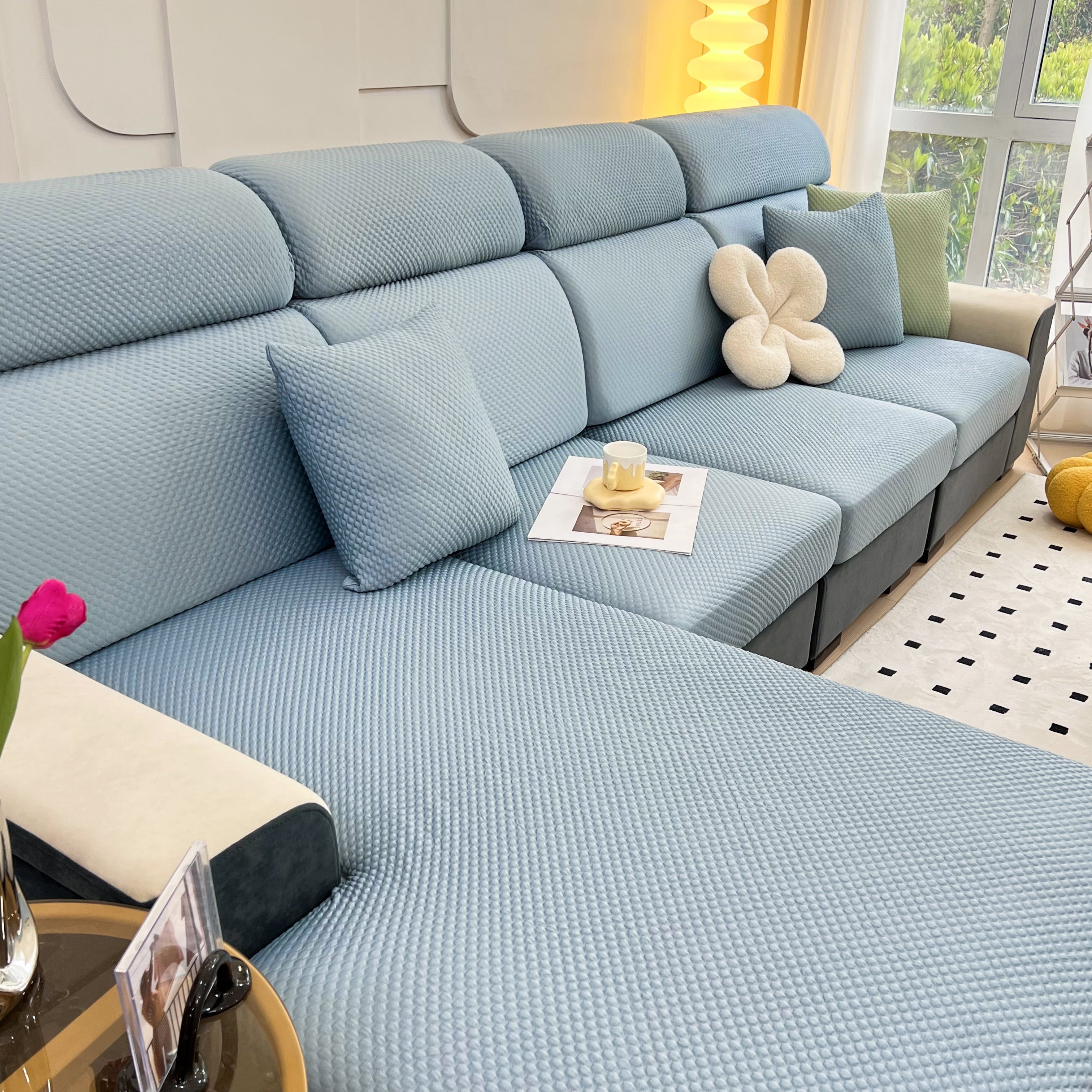 Cooling Stretch Sofa Seat Cushion Covers, Slip Covers For Cushions, Universal Couch Cushion Protector