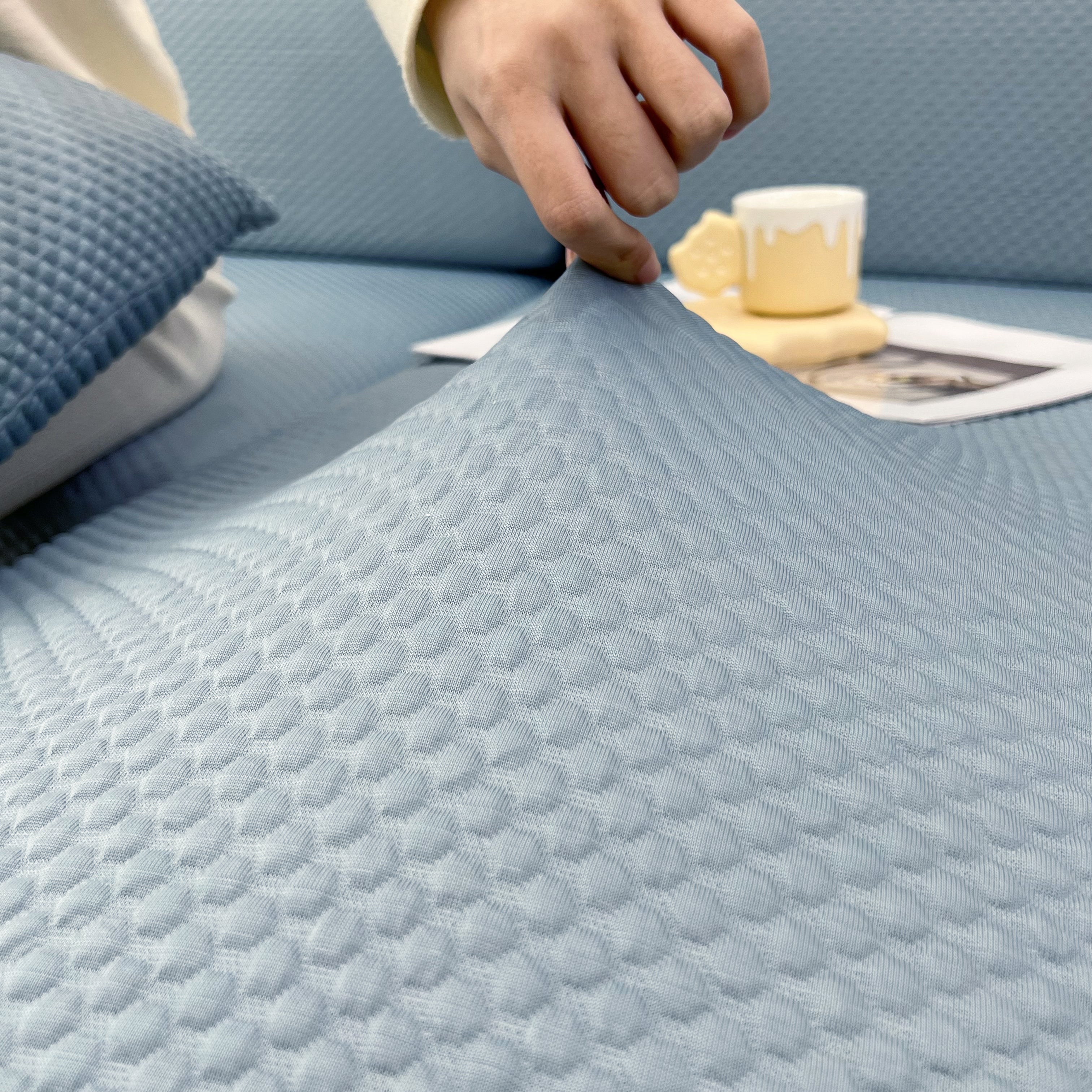 Cooling Stretch Sofa Seat Cushion Covers, Slip Covers For Cushions, Universal Couch Cushion Protector