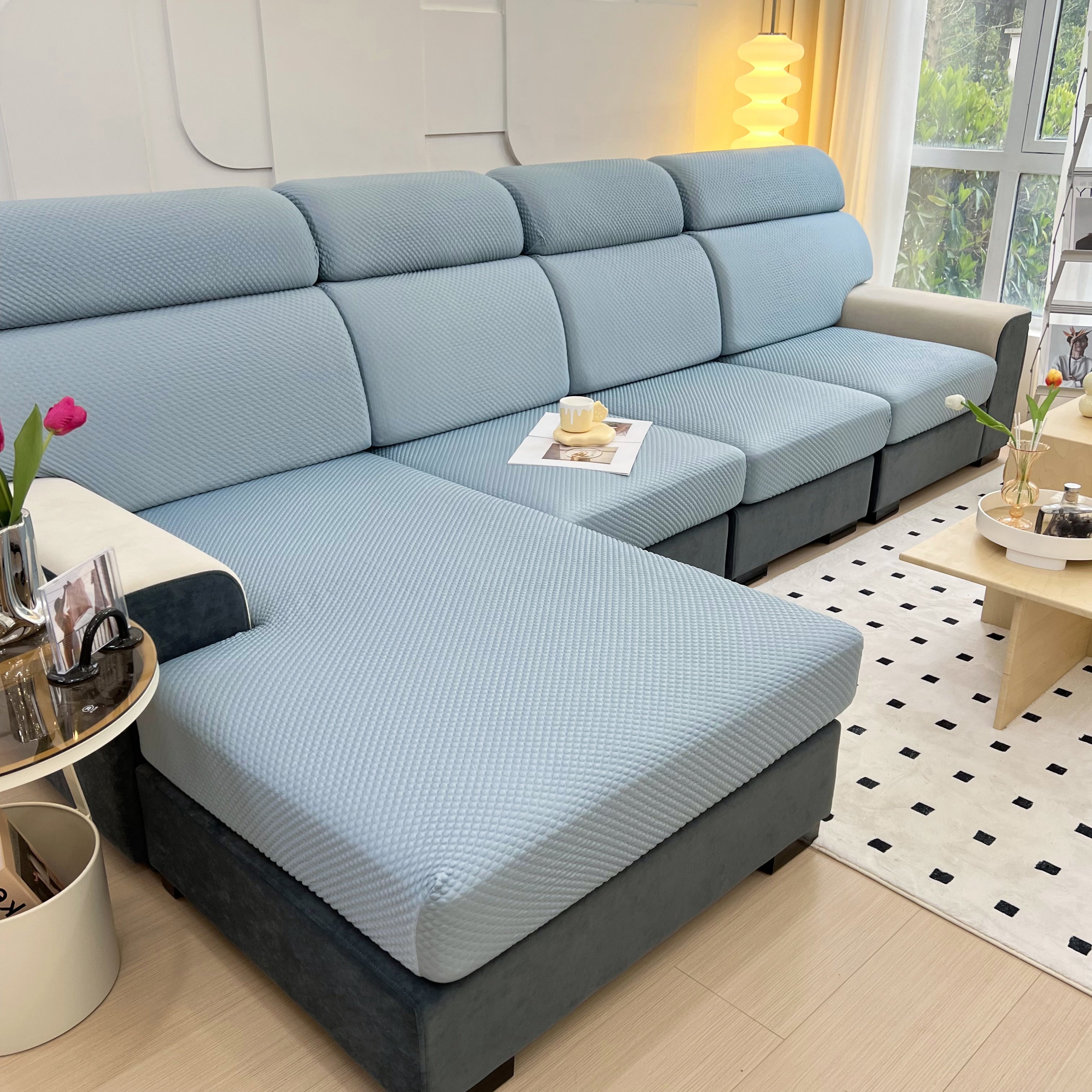 Cooling Stretch Sofa Seat Cushion Covers, Slip Covers For Cushions, Universal Couch Cushion Protector