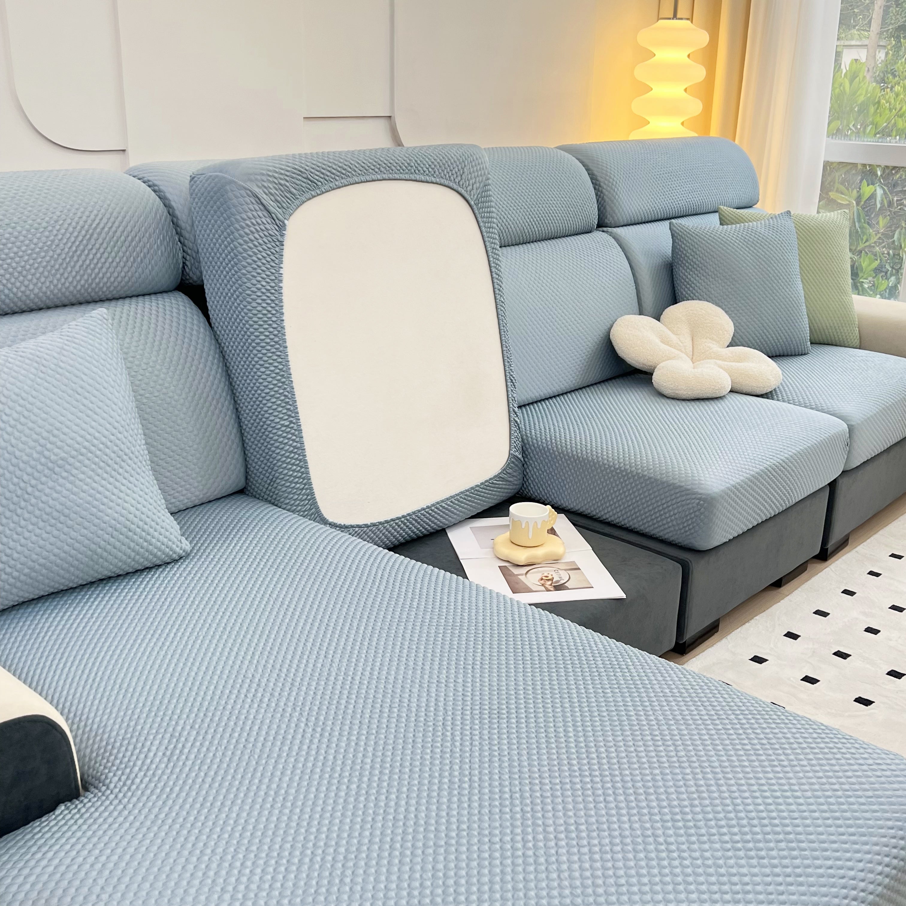 Cooling Stretch Sofa Seat Cushion Covers, Slip Covers For Cushions, Universal Couch Cushion Protector
